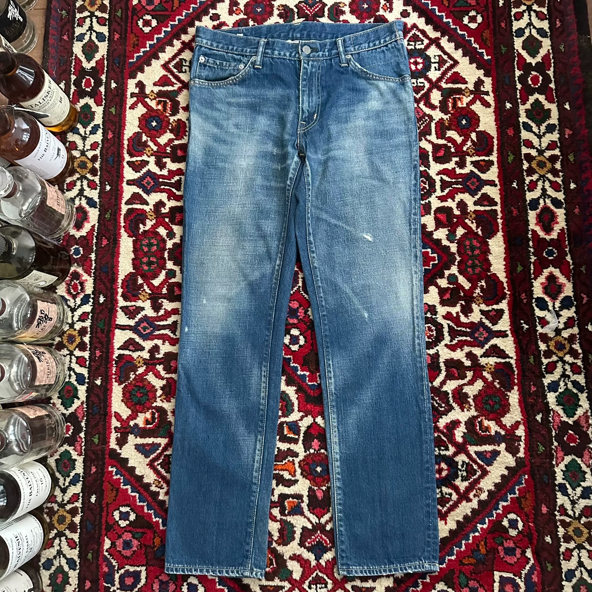 visvim 10AW Yellow Mud Wash Jeans