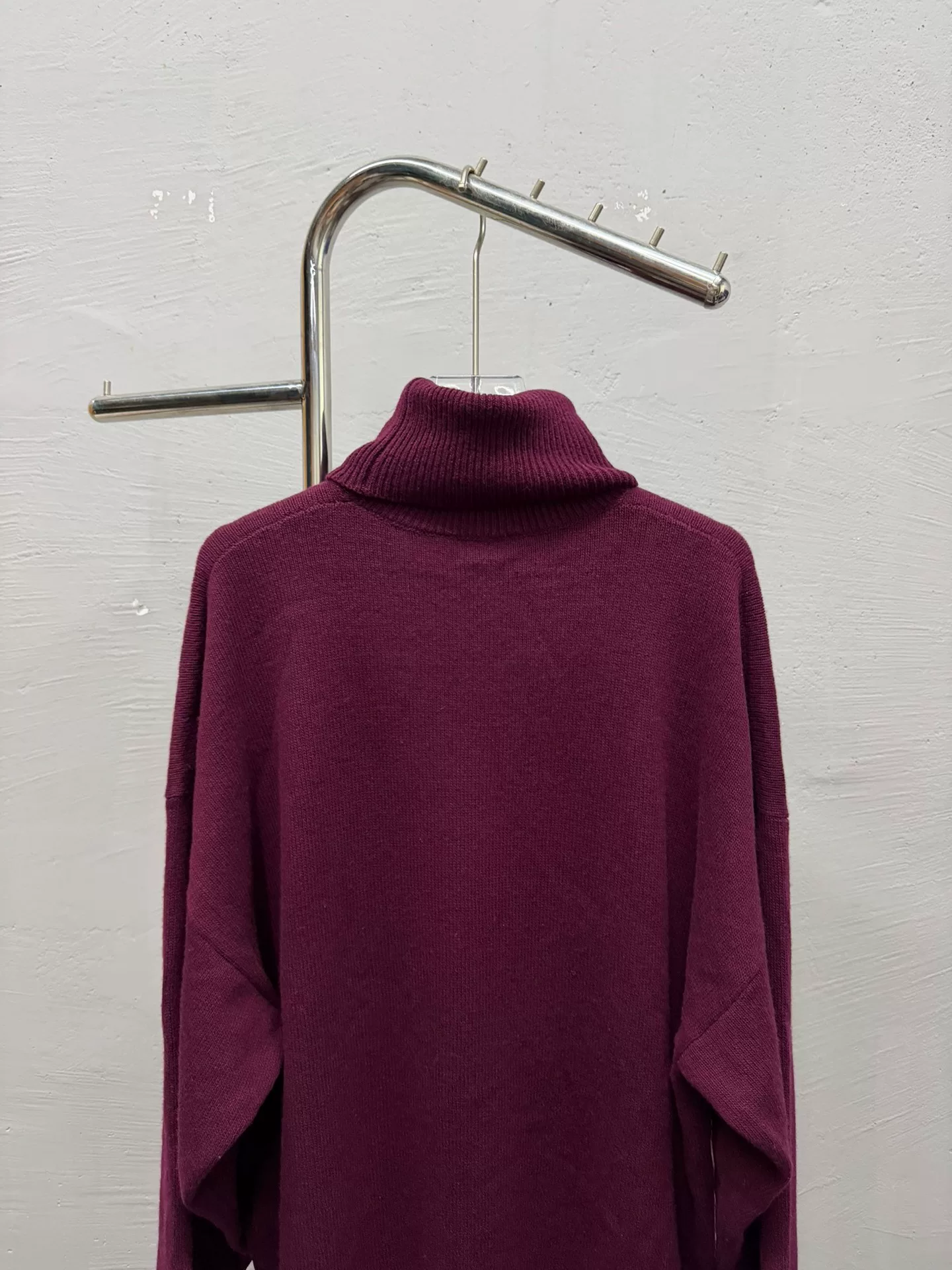 Balenciaga Bordeaux Red Turtleneck Sweater S — back