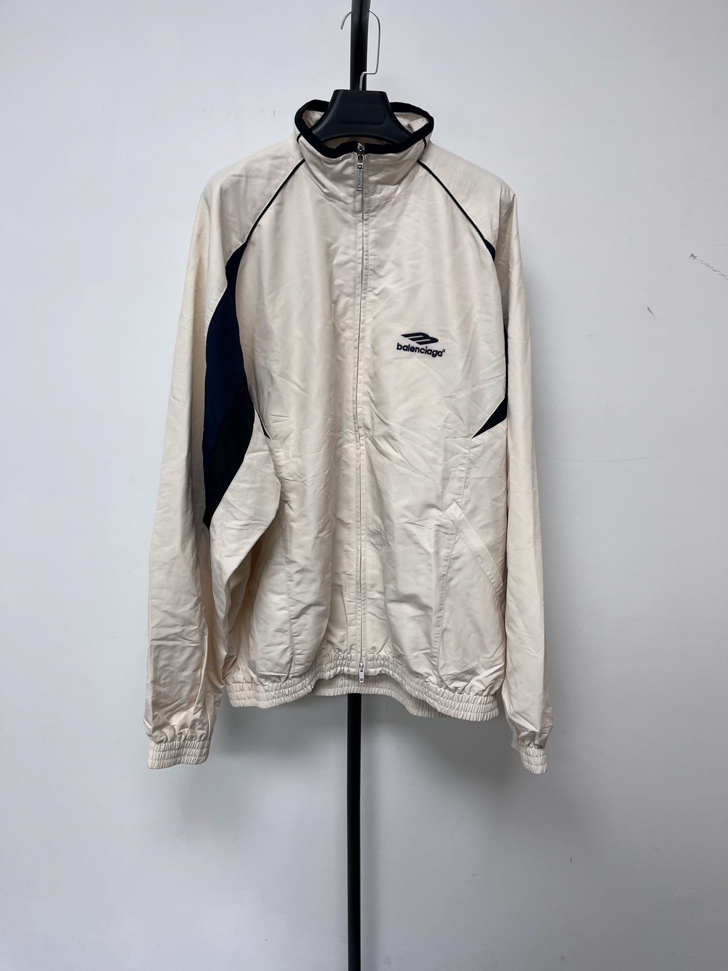 Balenciaga Logo Print Stand Collar Jacket