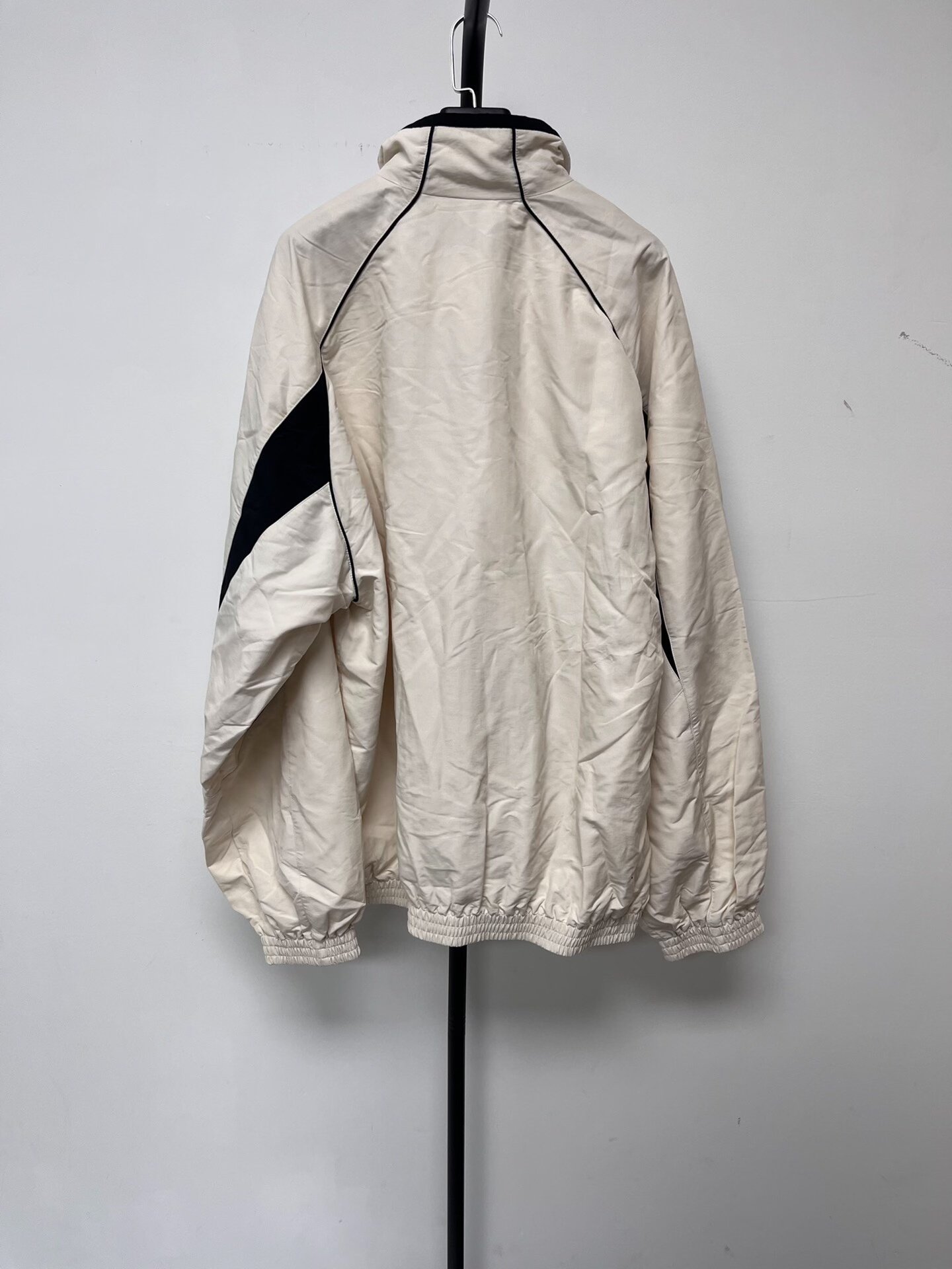 Balenciaga Logo Print Stand Collar Jacket — front