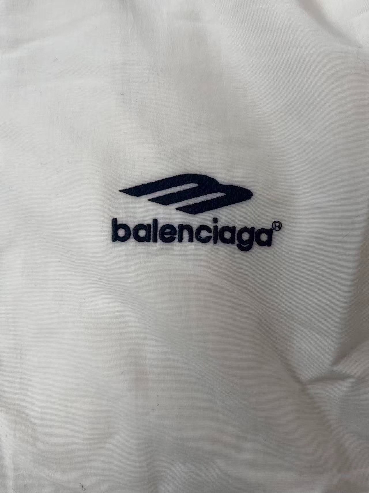 Balenciaga Logo Print Stand Collar Jacket — detail