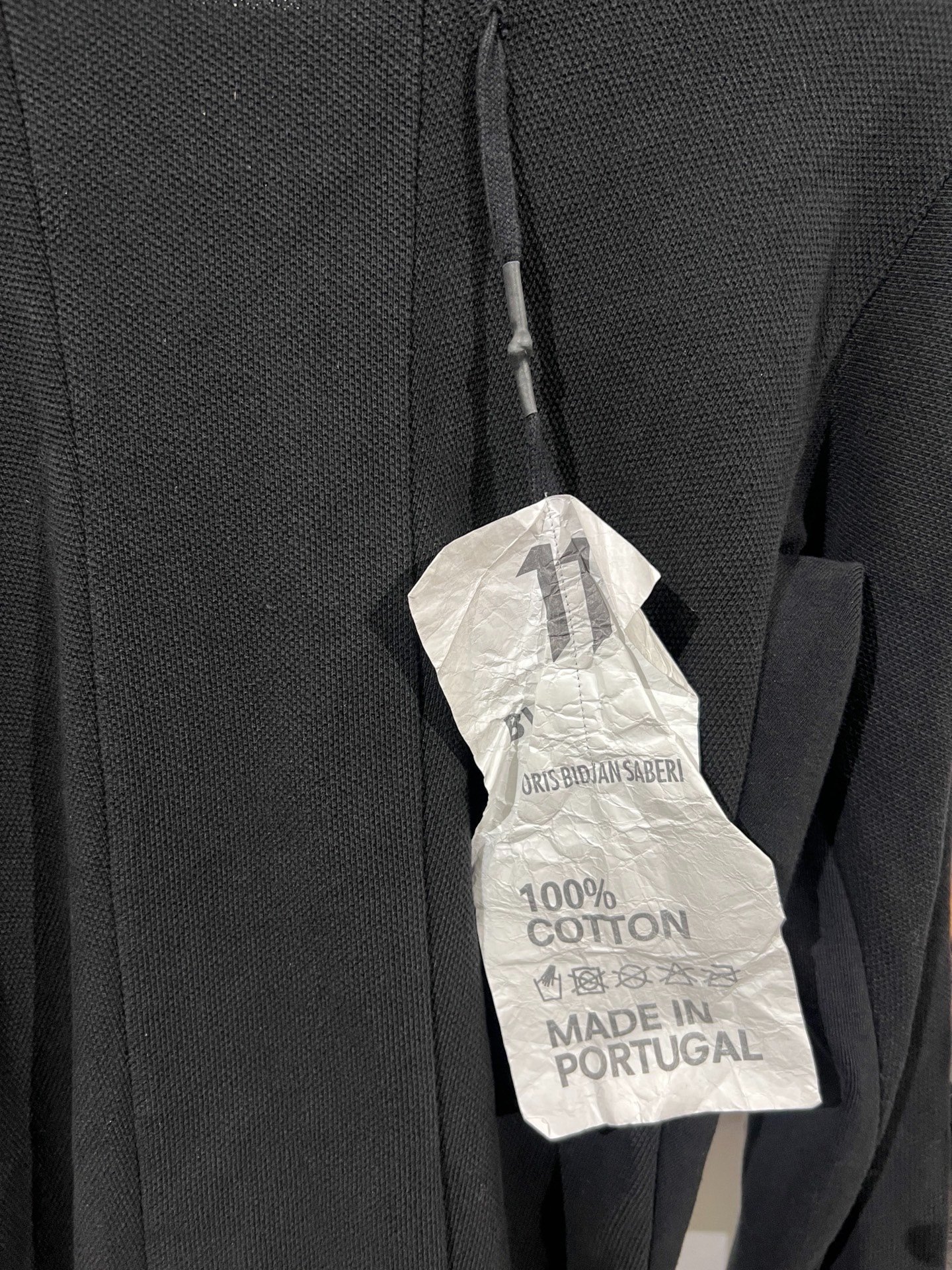 Boris Bidjan Saberi CR3 Waffle Sweatshirt — label