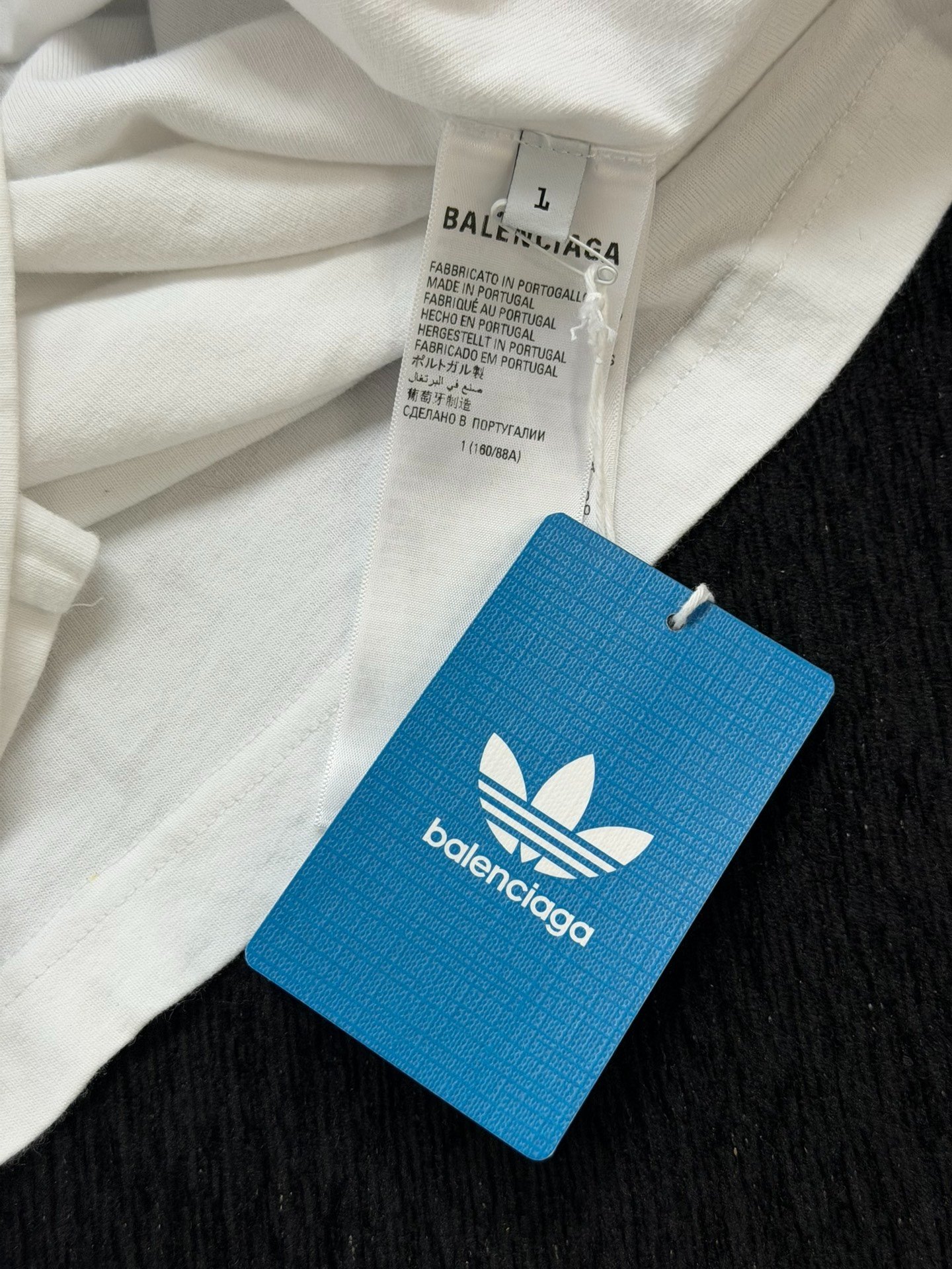 Balenciaga x Adidas Short-Sleeve T-Shirt — label