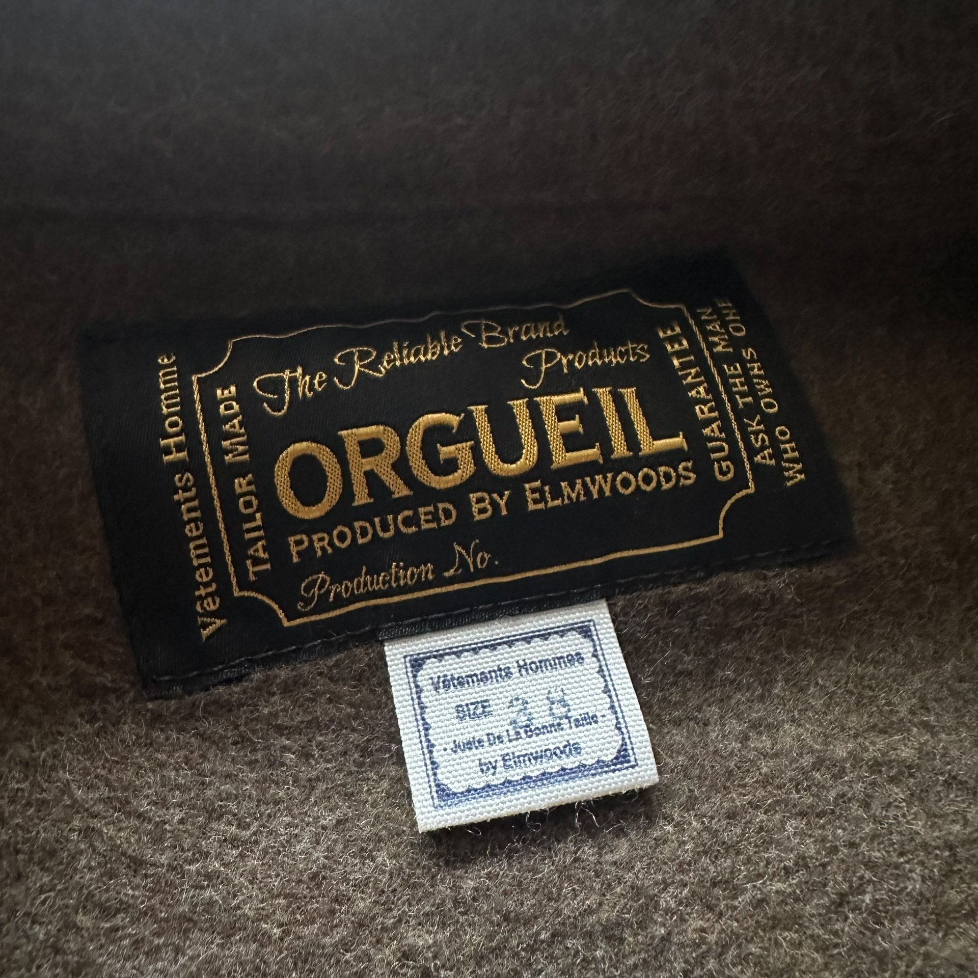 ORGUEIL Olive Green Blanket Jacket — back