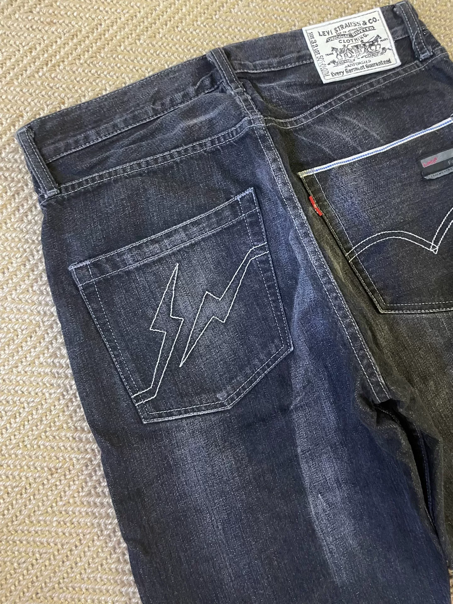 Levi's Fenom 505 Heavy Washed Jeans — label