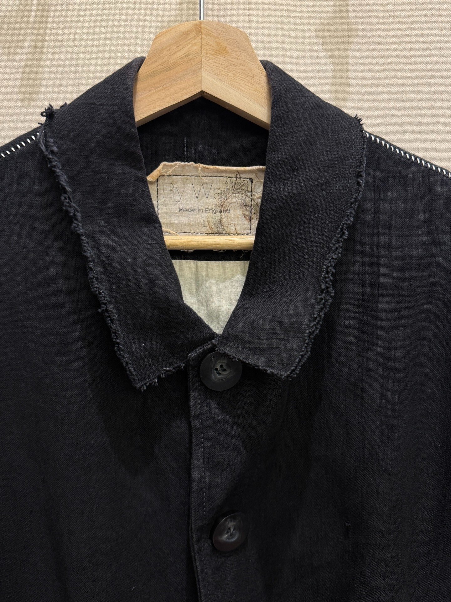 By Walid Washed Antique Linen Jacket — label