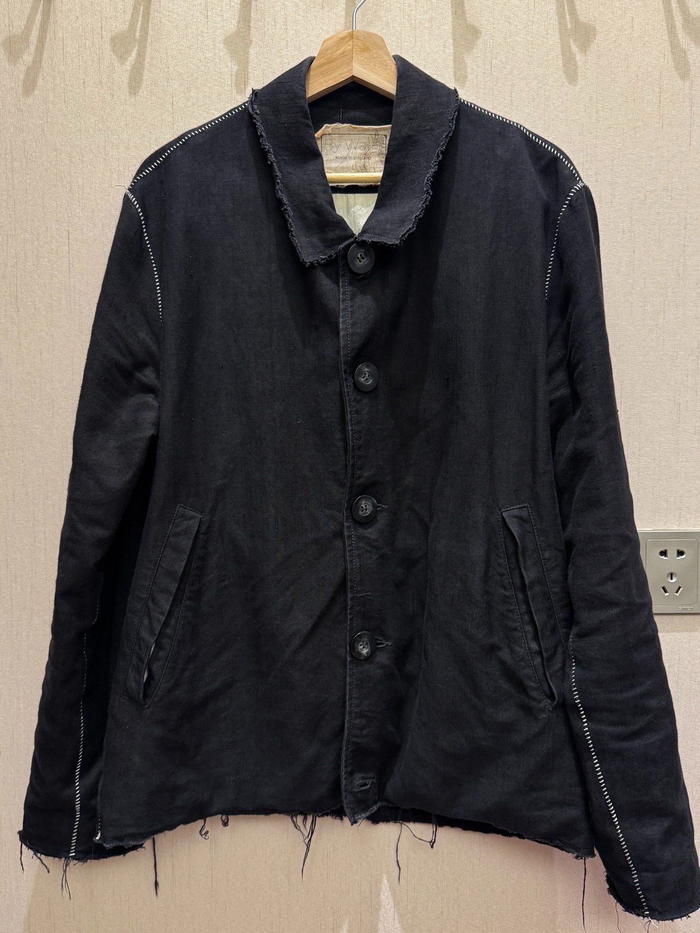 By Walid Washed Antique Linen Jacket