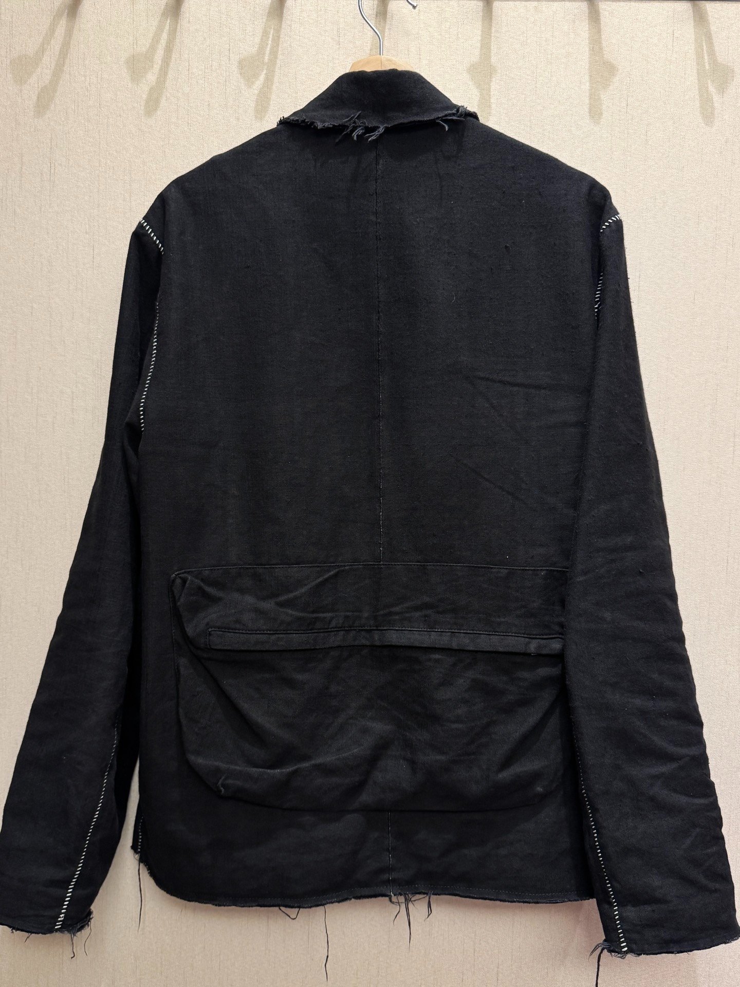 By Walid Washed Antique Linen Jacket — front