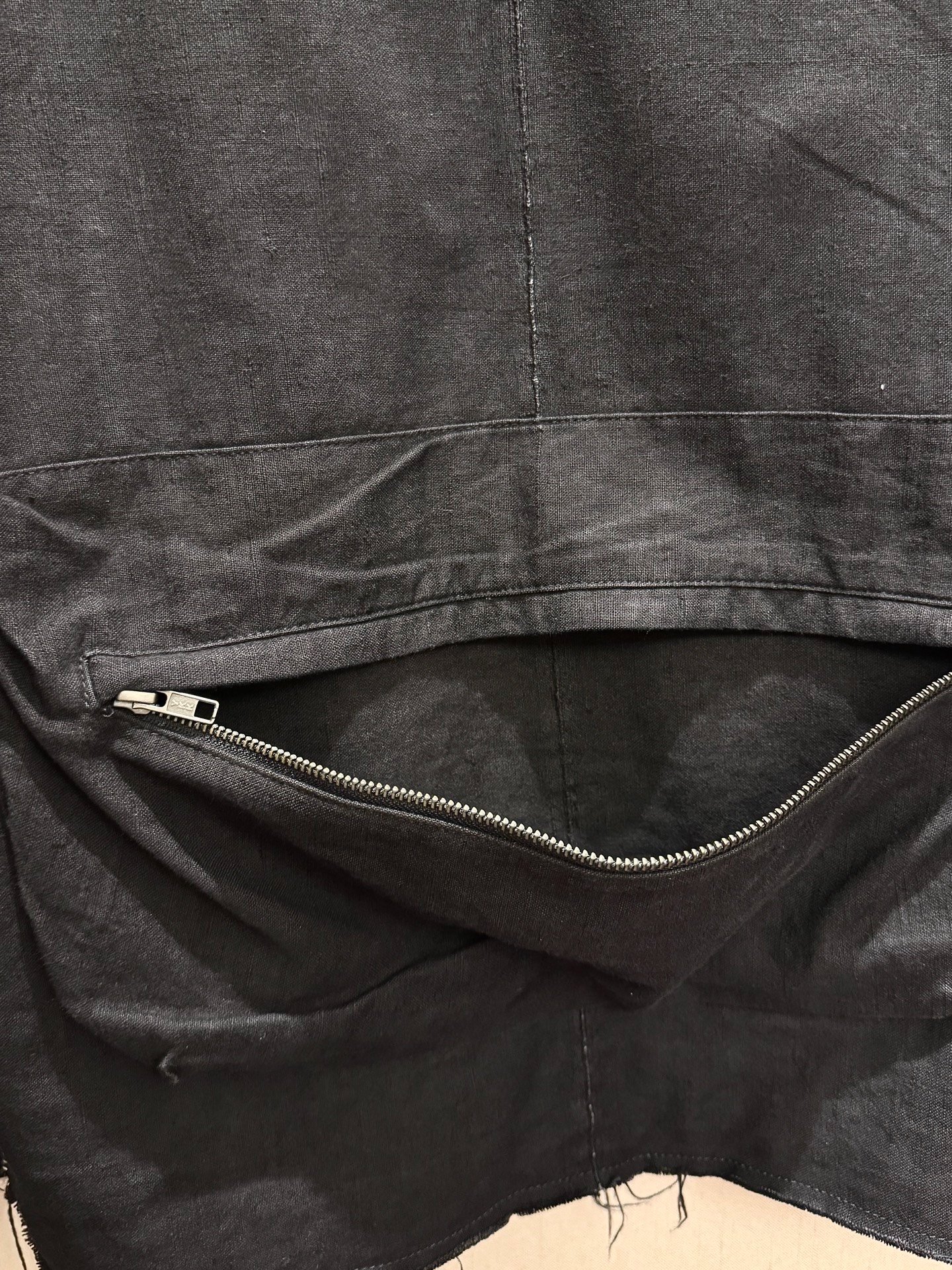 By Walid Washed Antique Linen Jacket — detail