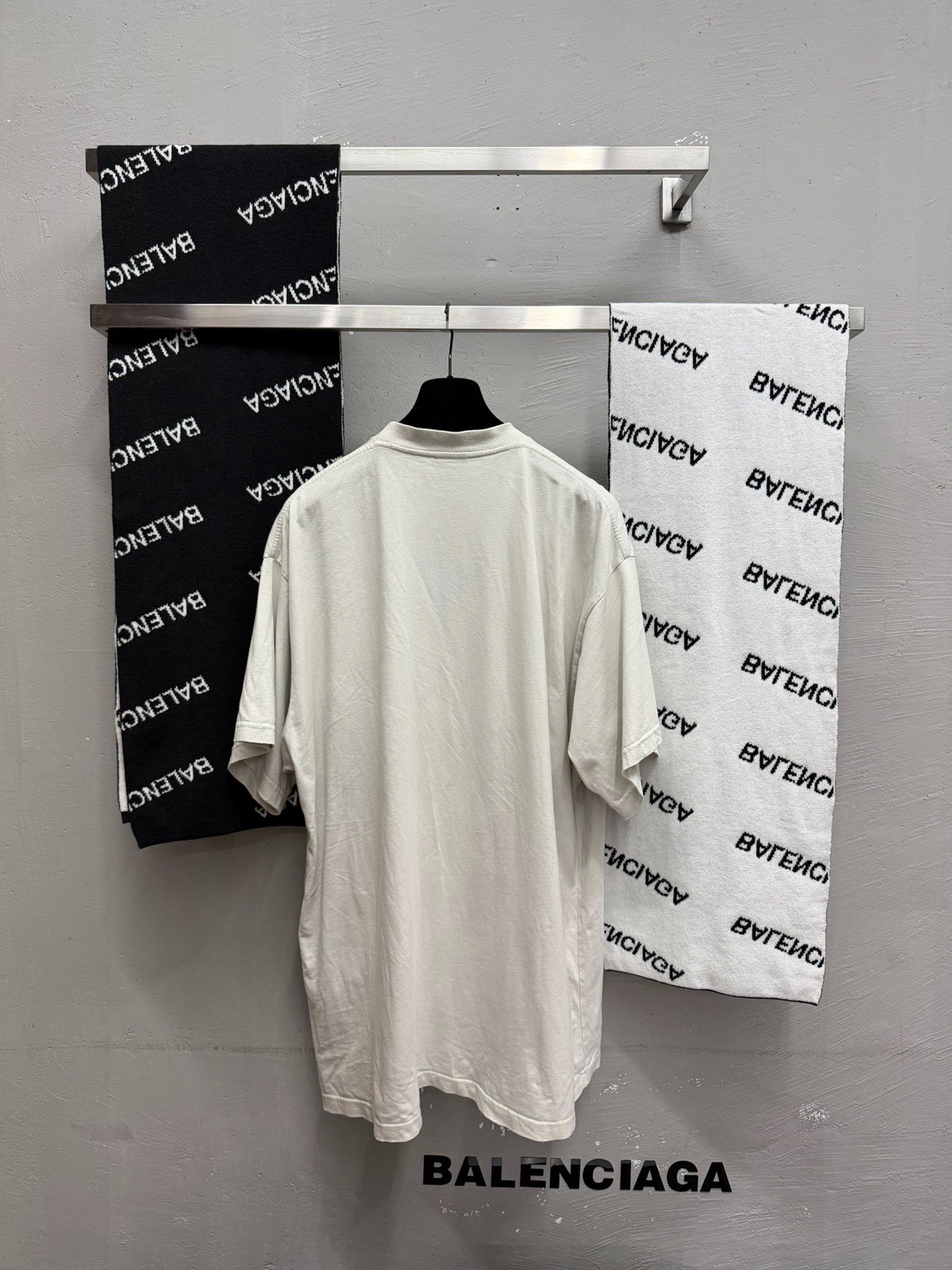 Balenciaga Apple Logo Short-Sleeve T-Shirt — back