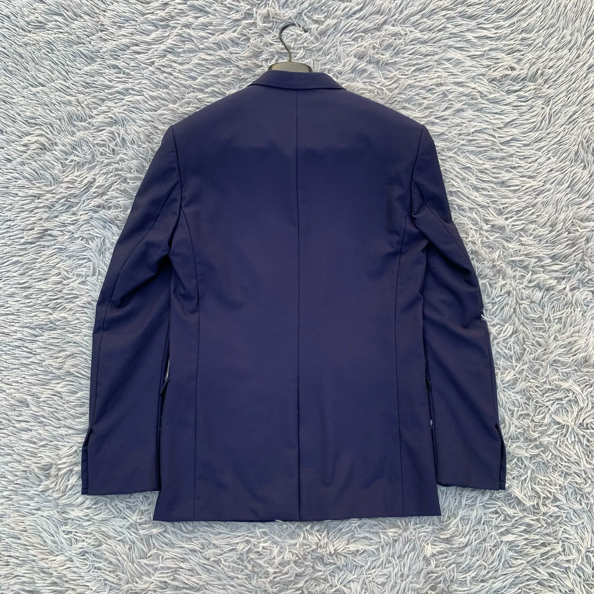 Dior Homme Navy Double-Breasted Blazer — back