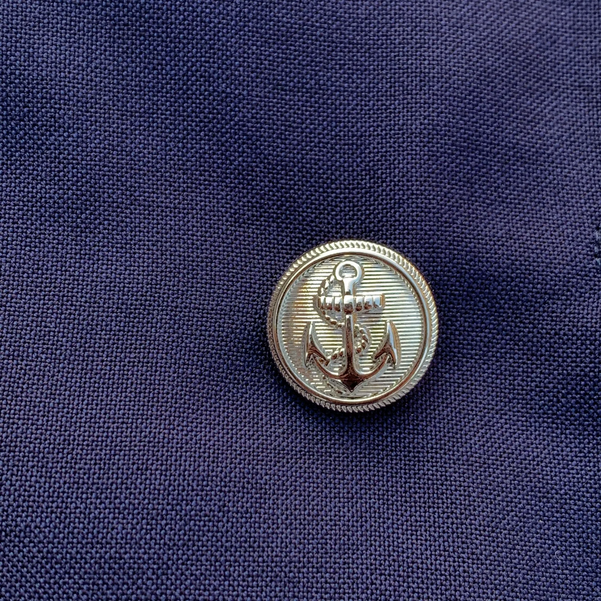 Dior Homme Navy Double-Breasted Blazer — detail