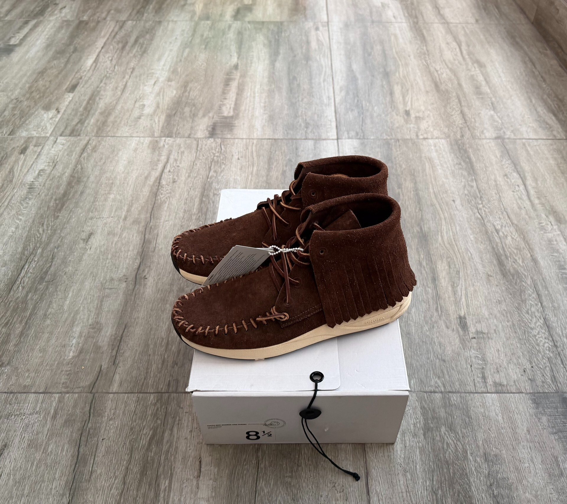 Visvim Yucca Moc Shaman Veg Suede — front