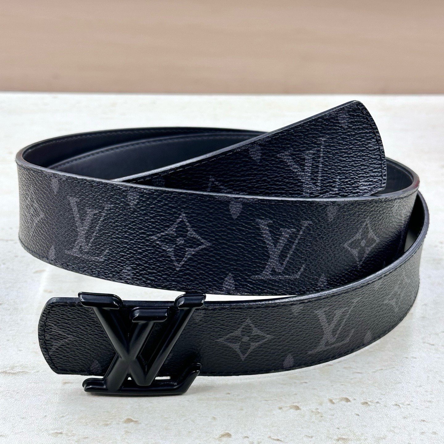 Louis Vuitton LV Initiales Monogram Leather Belt