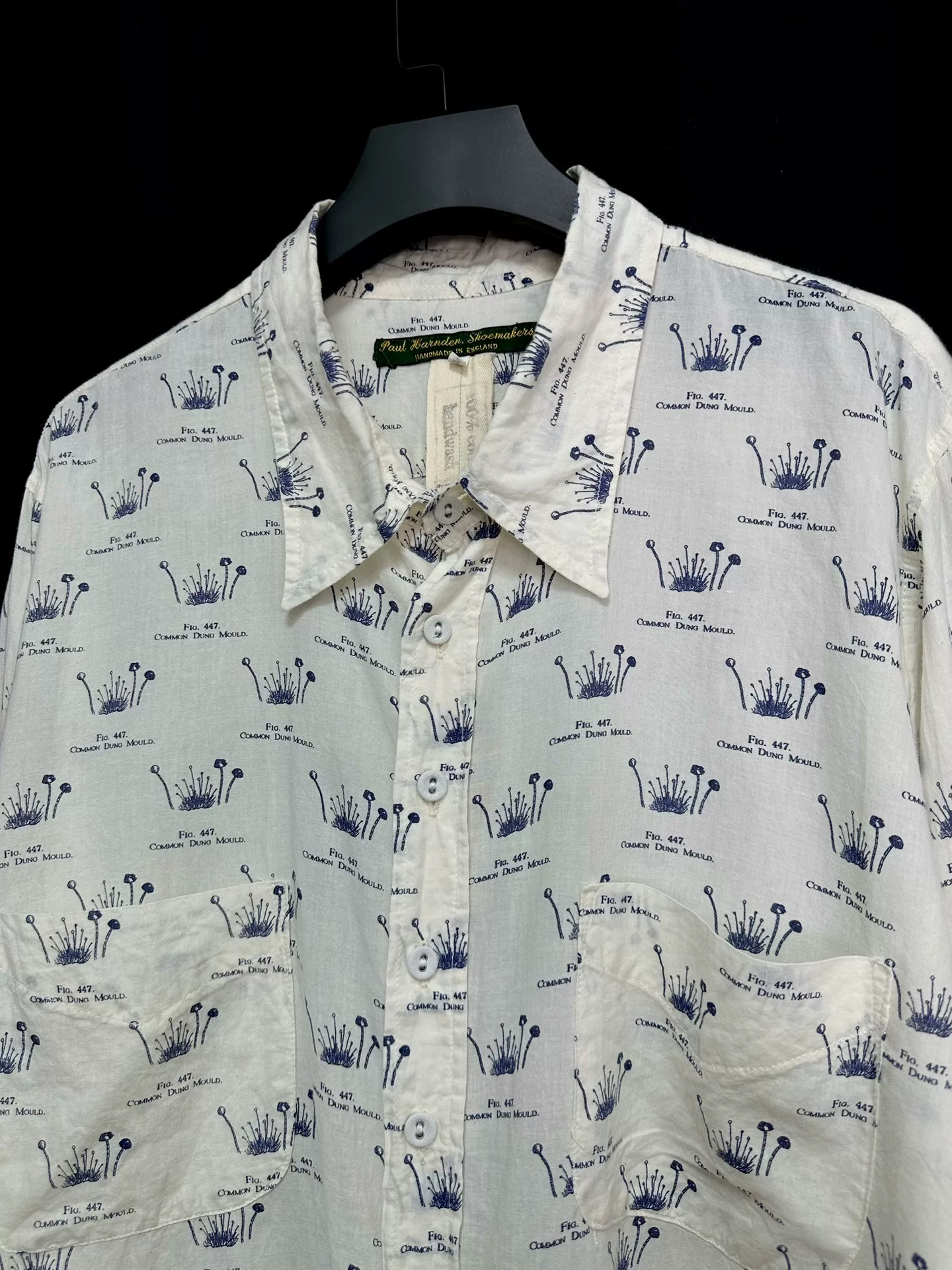 Paul Harnden Mushroom Print Shirt — detail