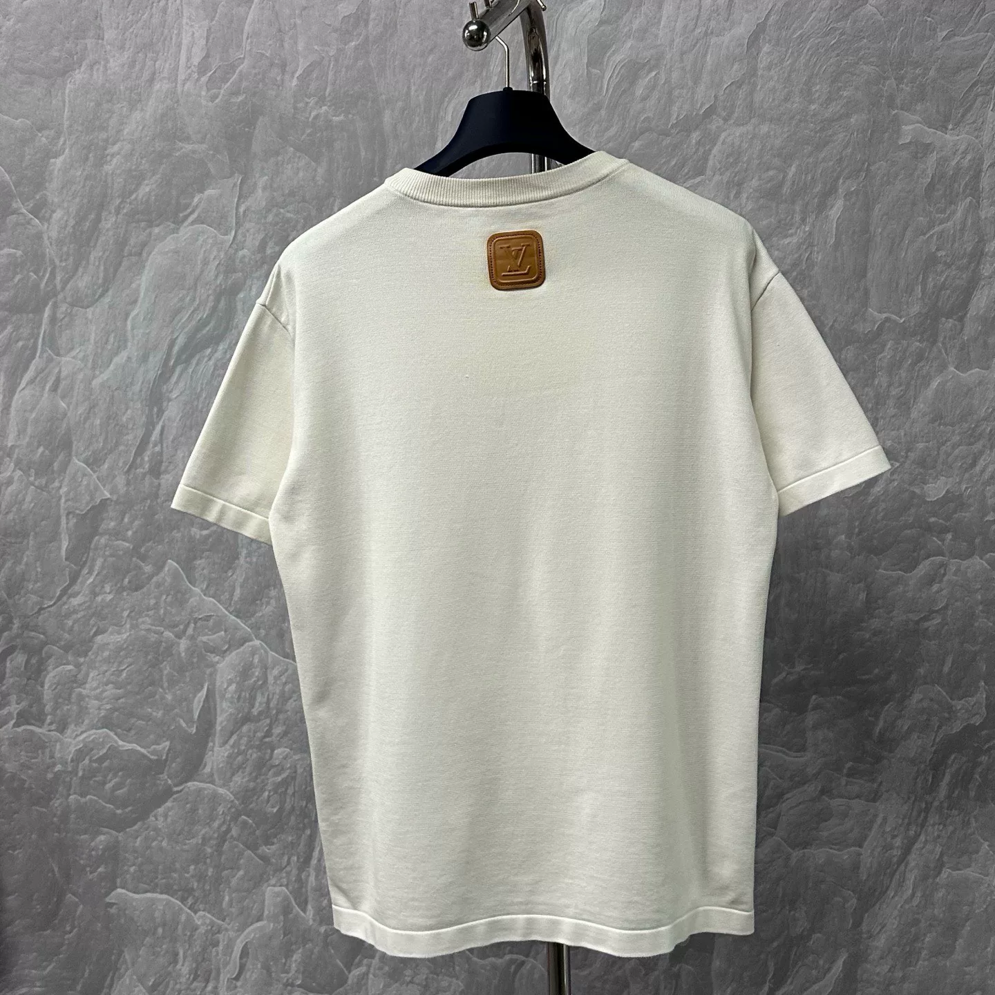 Louis Vuitton SS25 Embossed Patch Knit Top — back