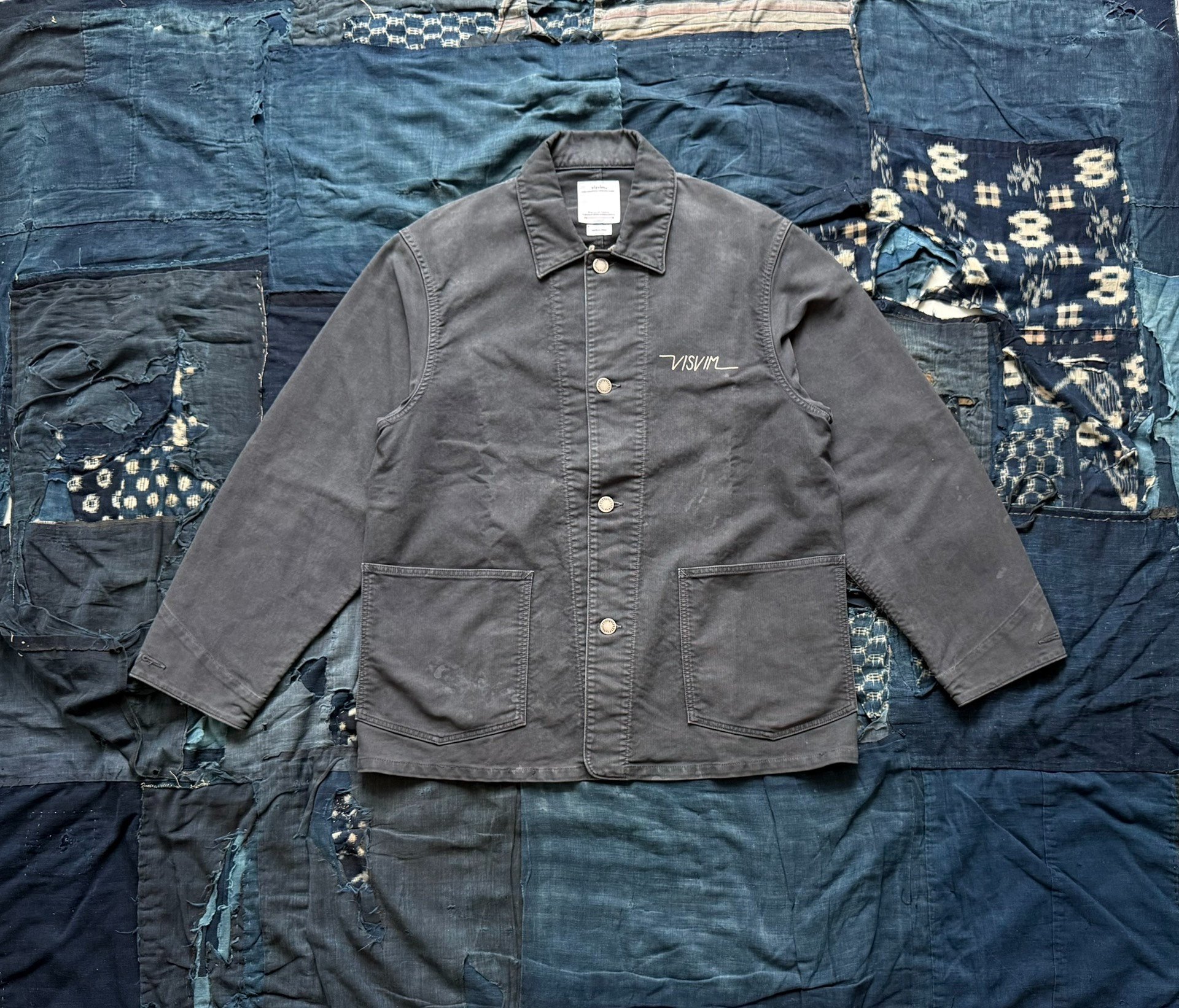 VISVIM 25AW Damaged German Cords Coverall Jacket — detail