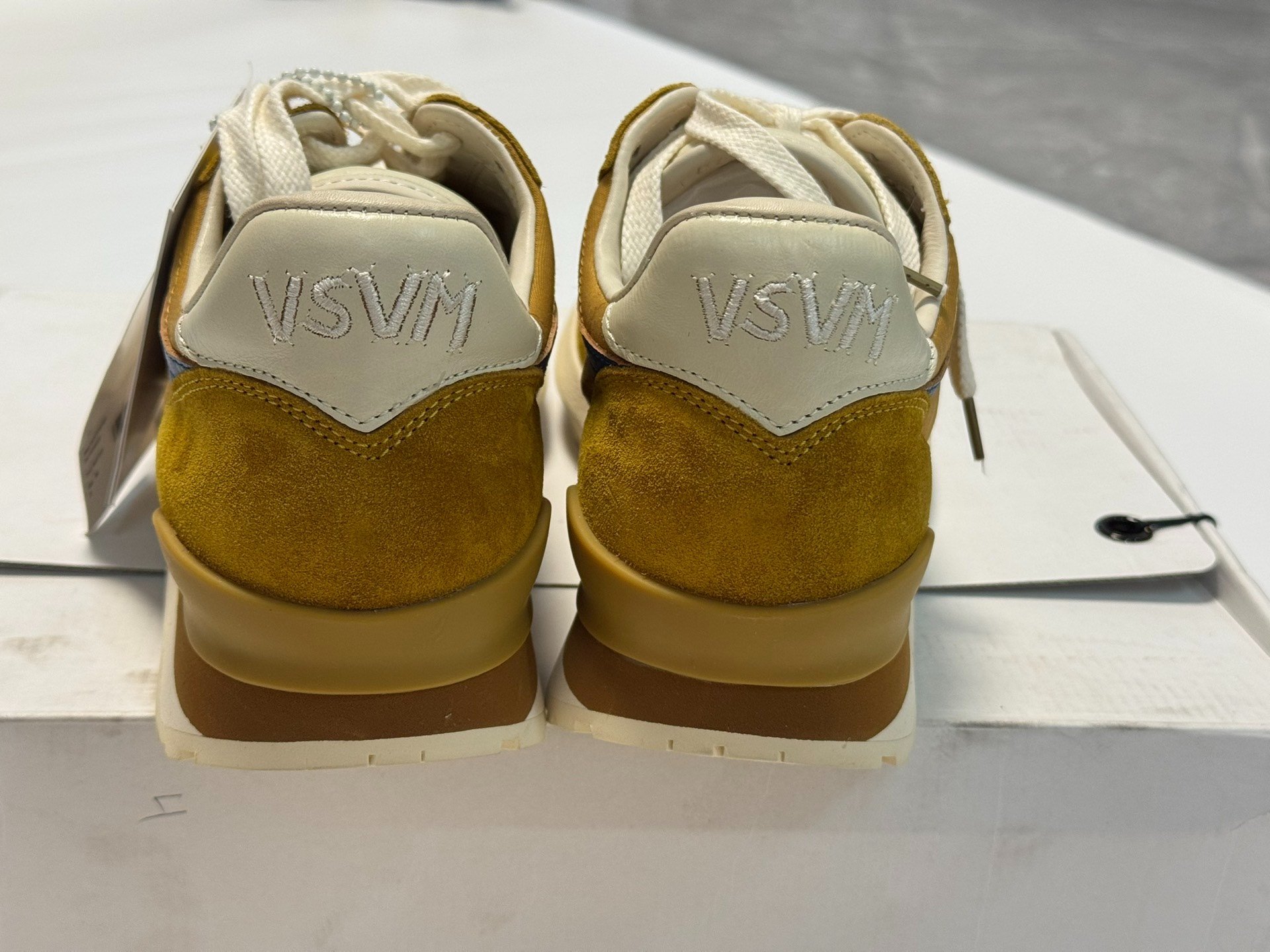 Visvim FKT RUNNER Mustard Retro Sneakers — back