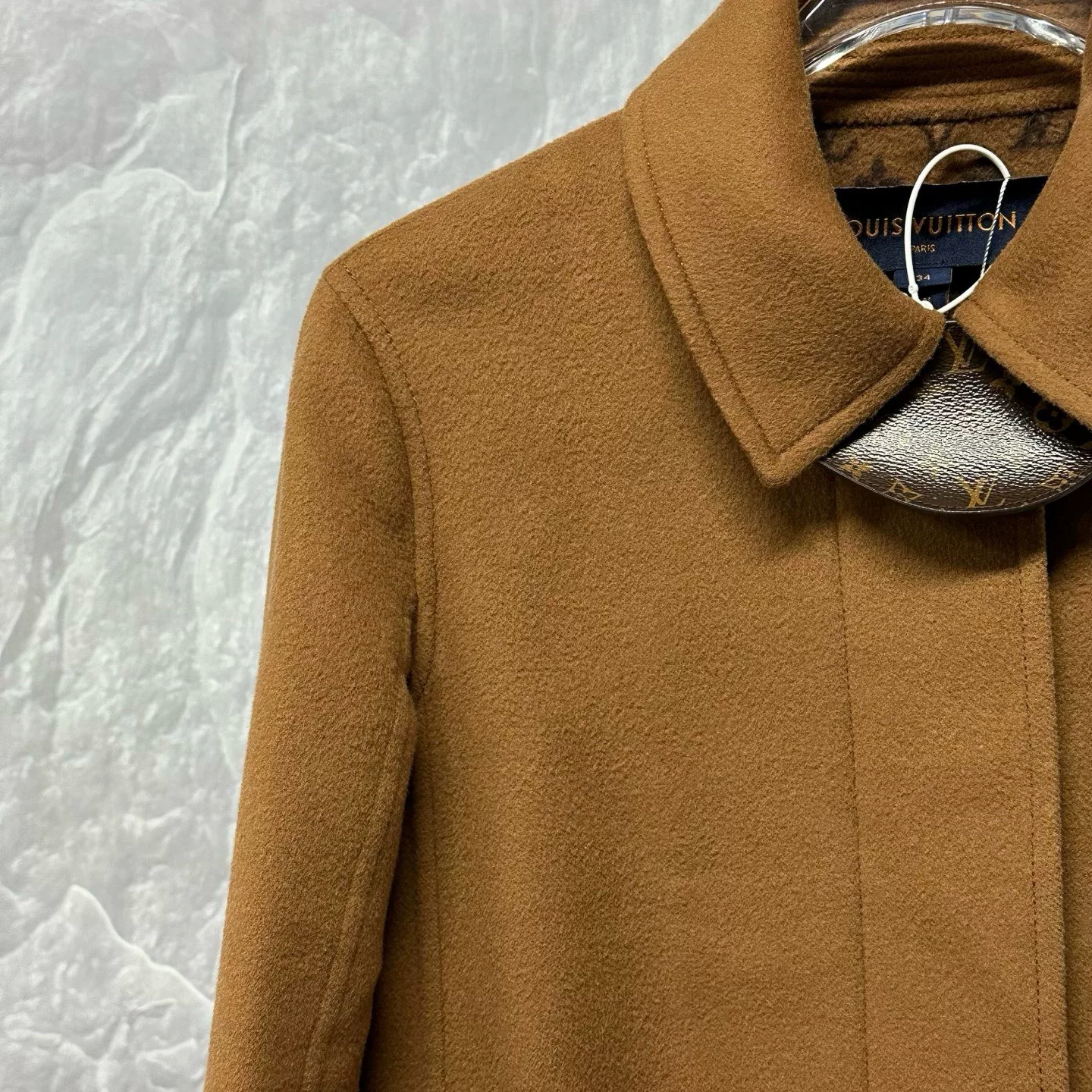Louis Vuitton Belted Monogram Coat — back