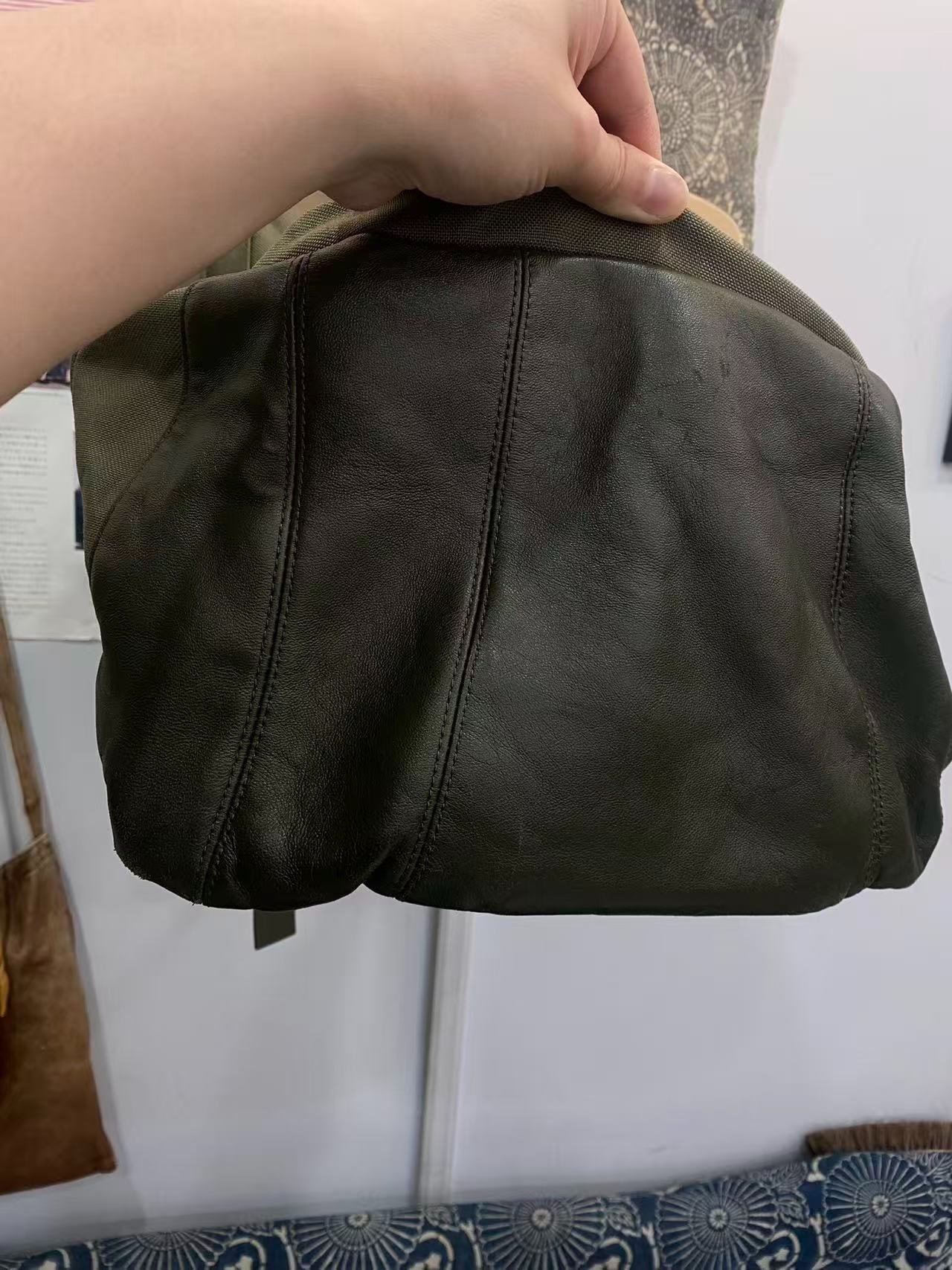 VISVIM Cordura Army Green Backpack — detail