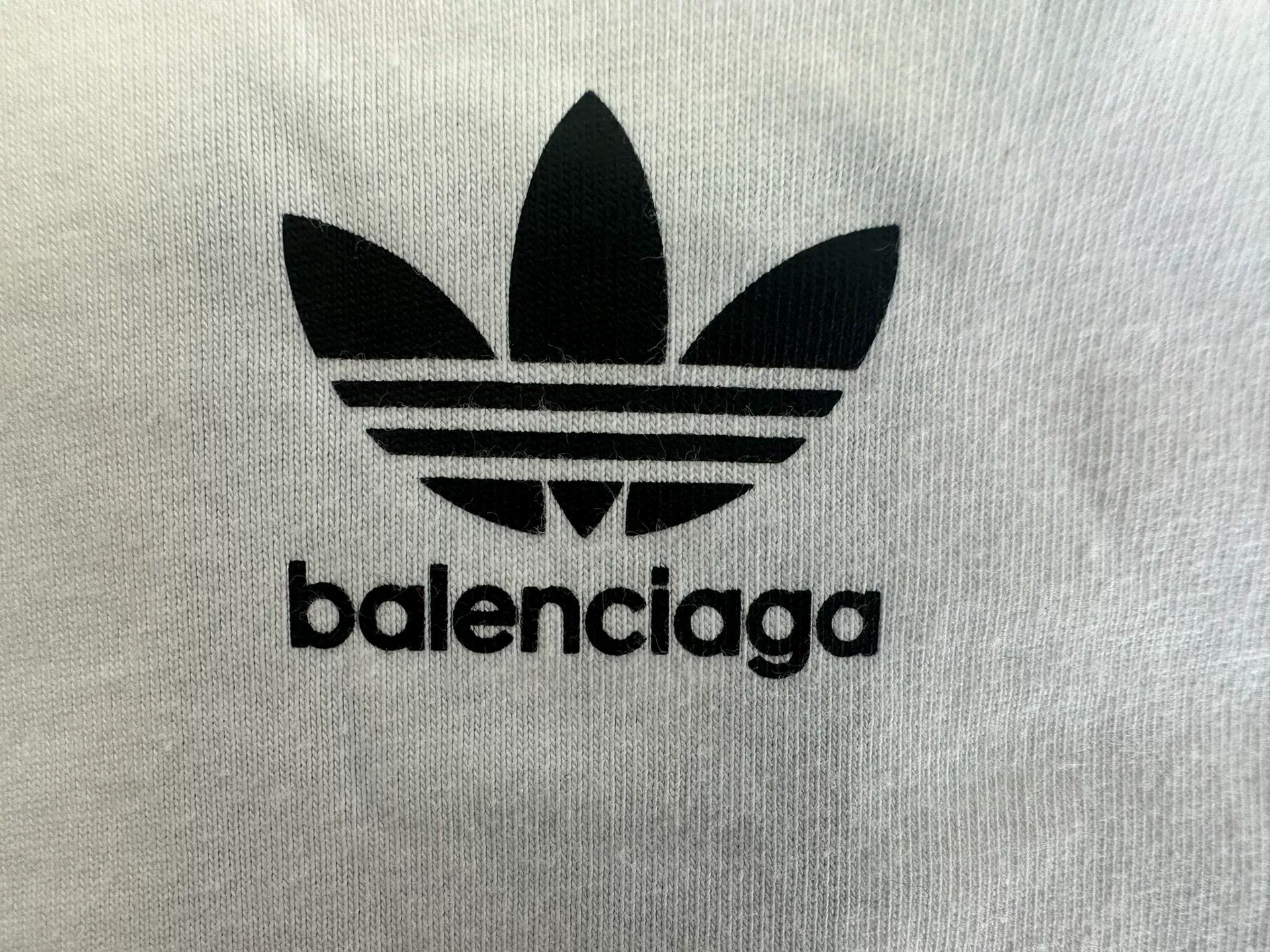 Balenciaga White Striped Logo Oversized Top — detail