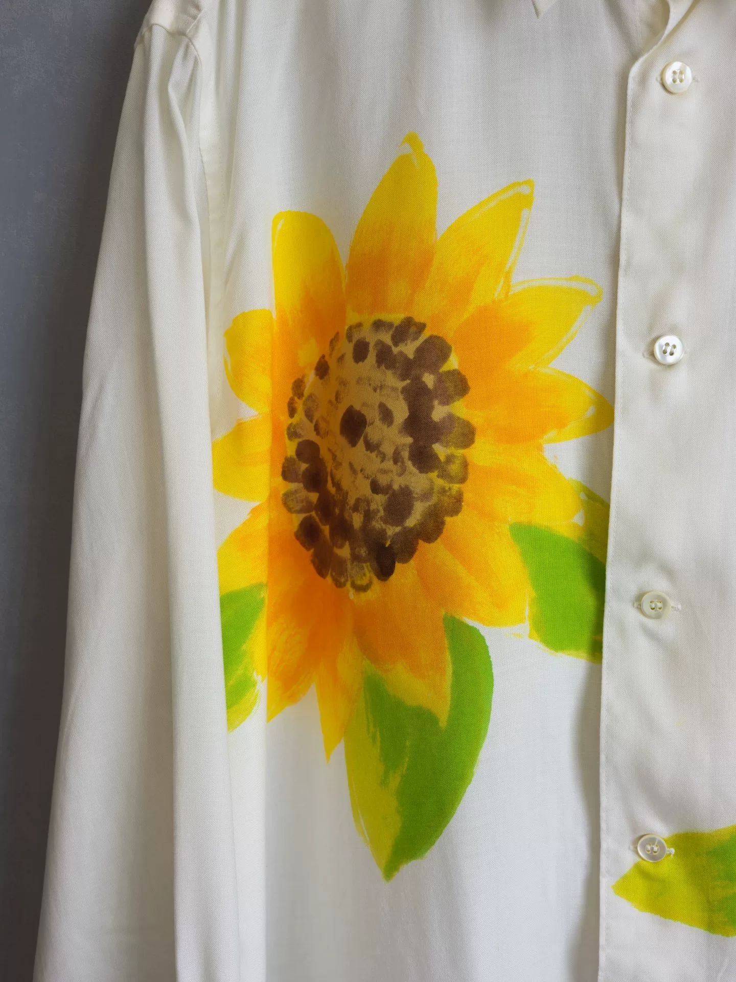 Yohji Yamamoto 96SS Sunflower Shirt — label