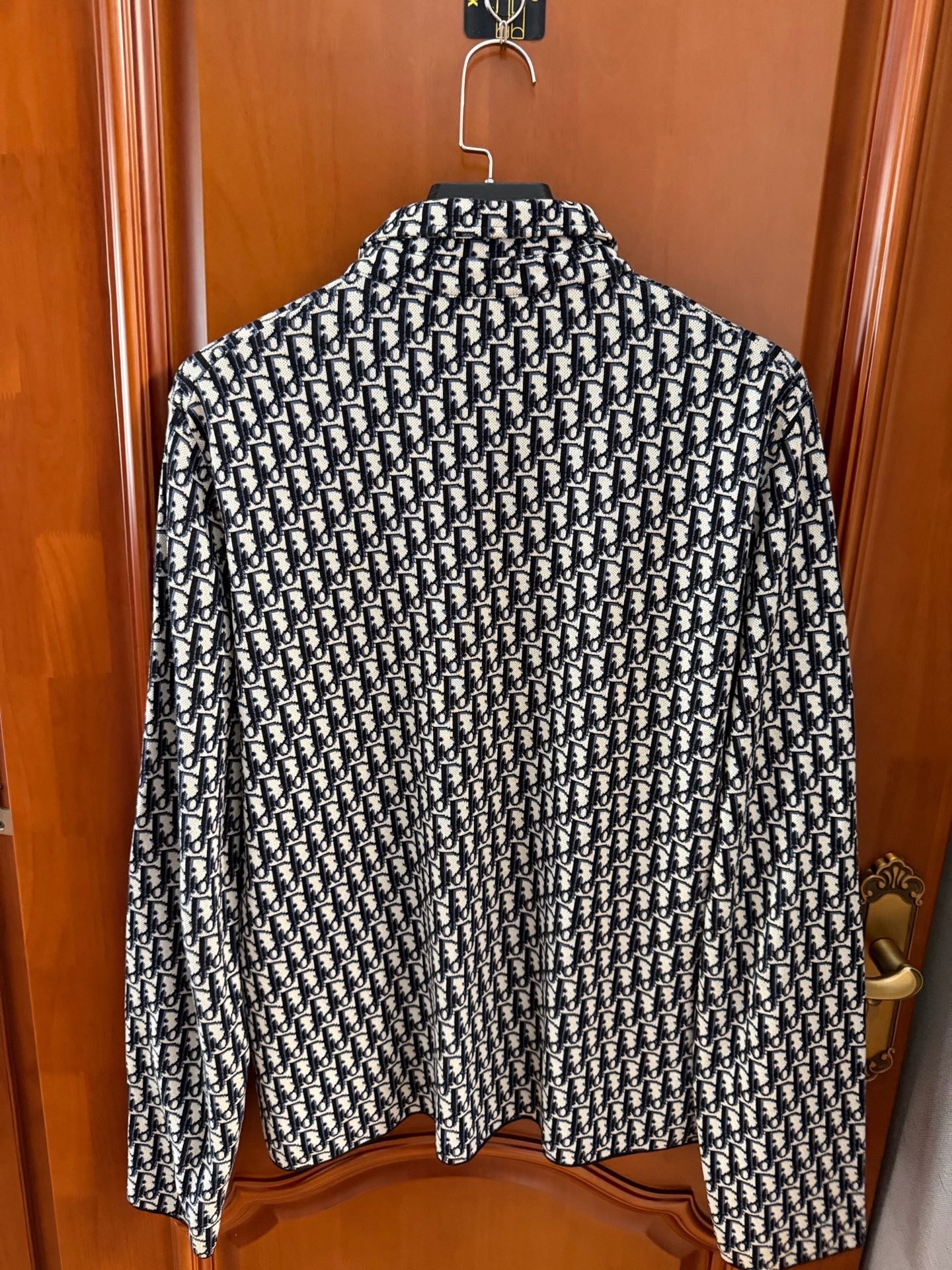 Dior Logo Print Cotton Long-Sleeve Shirt — front