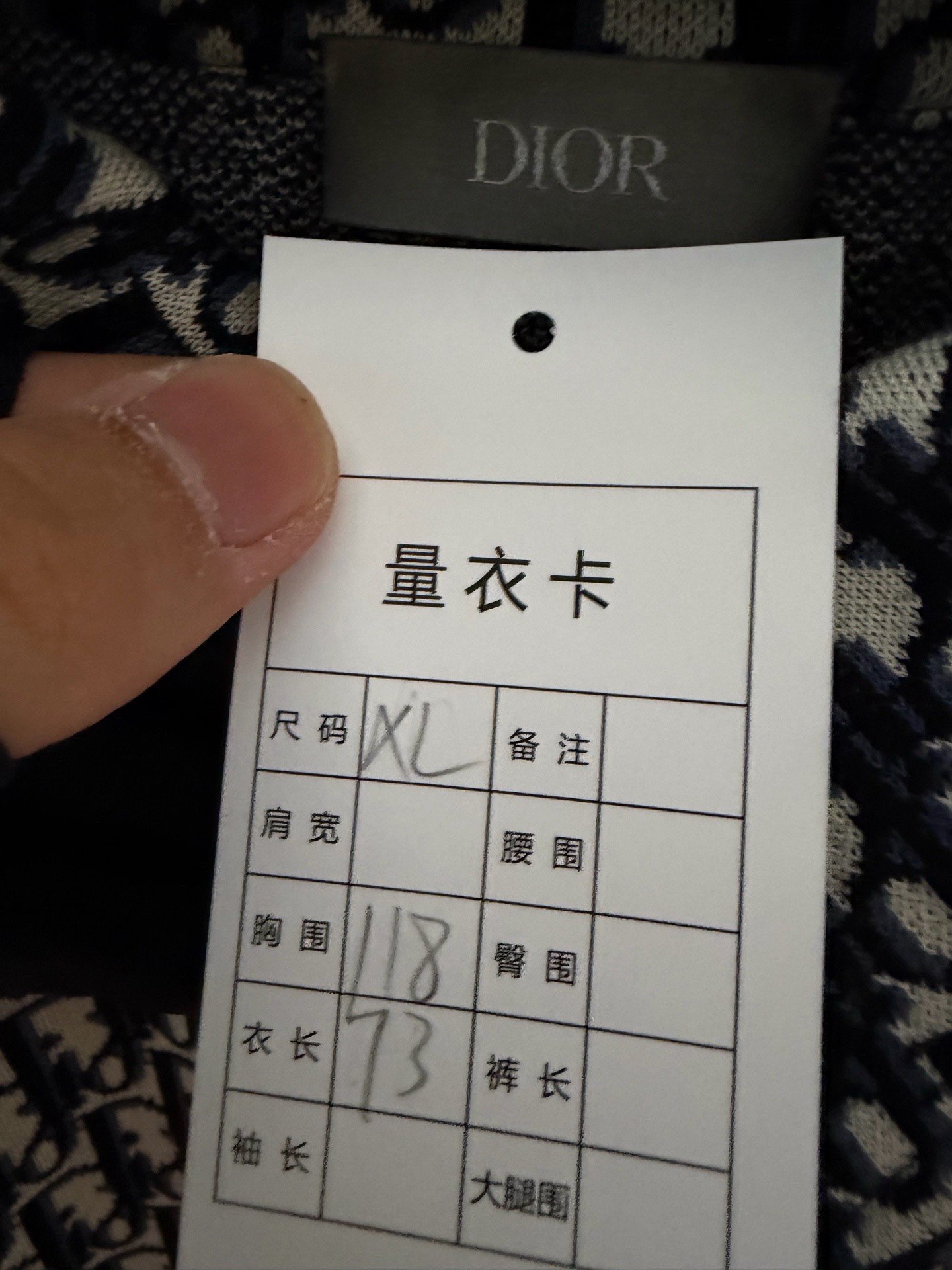 Dior Logo Print Cotton Long-Sleeve Shirt — detail