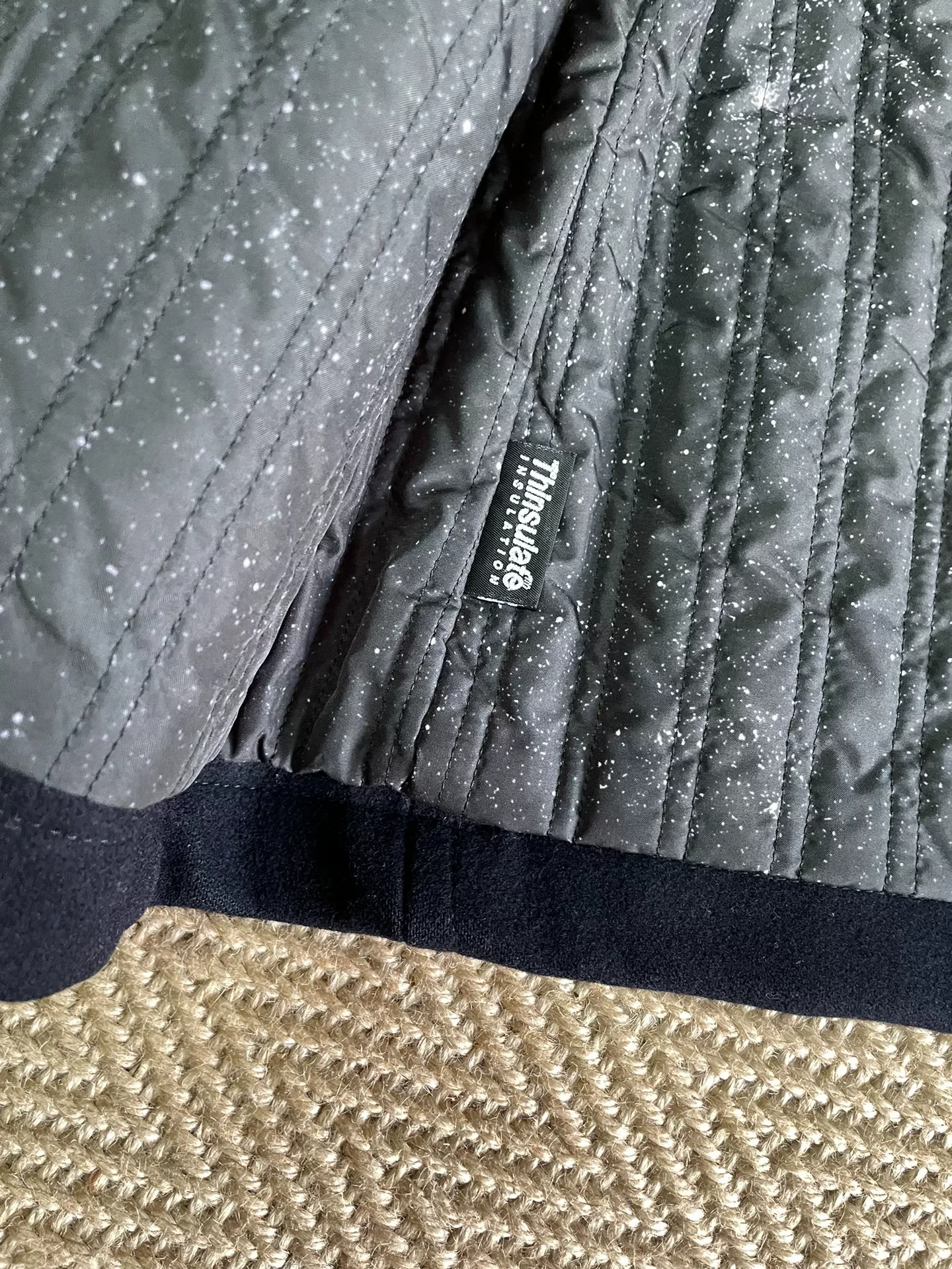 SOPHNET Wool Starry Camo Fur Collar Coat — label