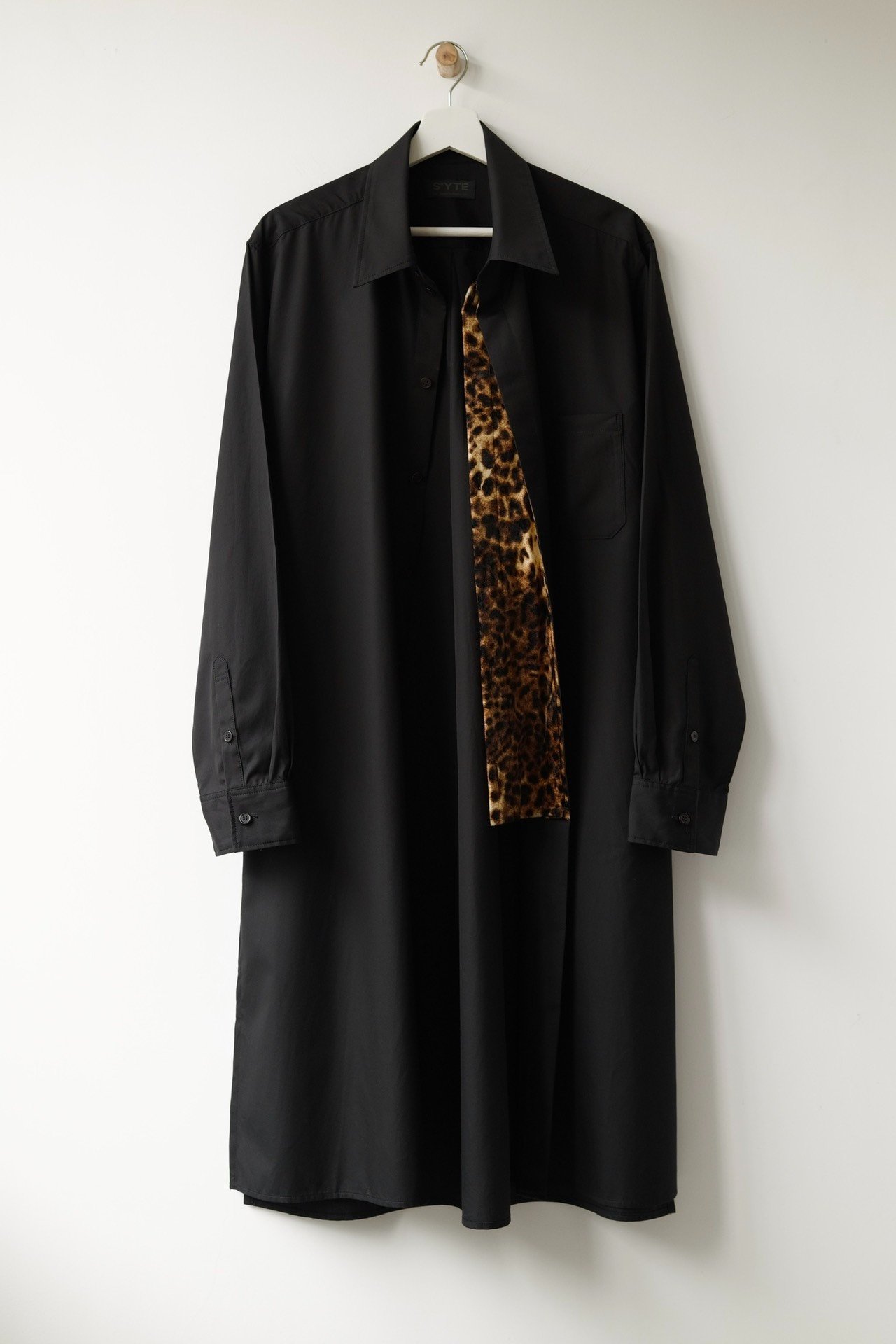 Yohji Yamamoto S'yte Leopard Patchwork Shirt Coat — back