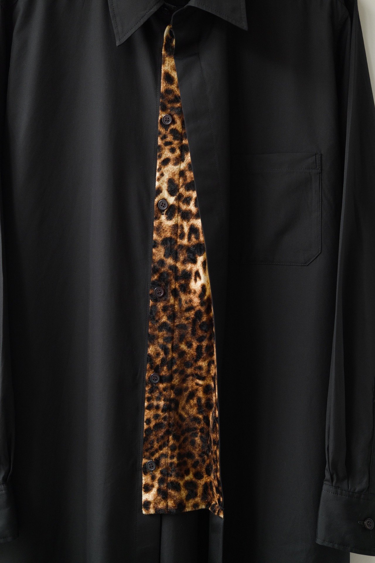 Yohji Yamamoto S'yte Leopard Patchwork Shirt Coat — front