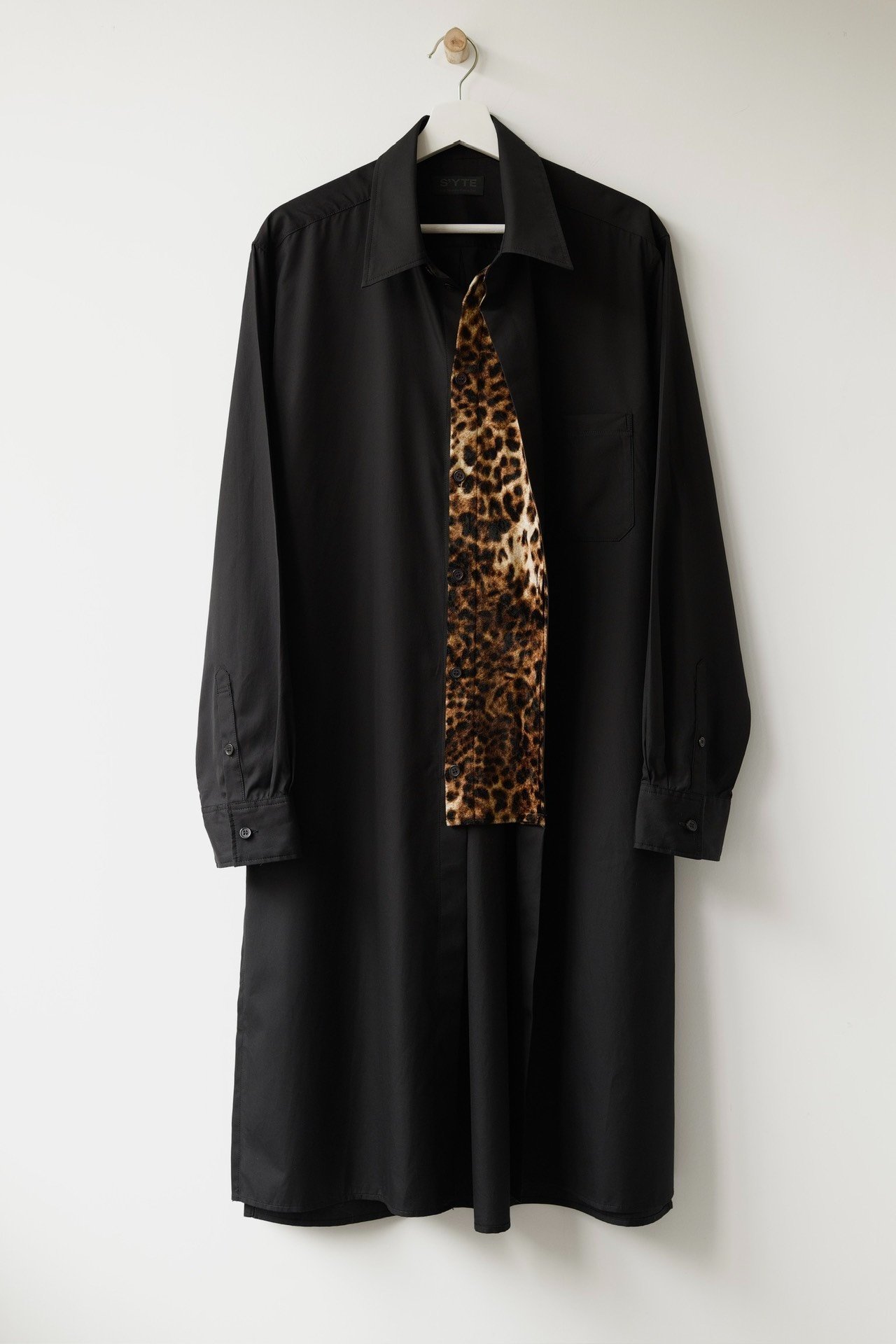 Yohji Yamamoto S'yte Leopard Patchwork Shirt Coat