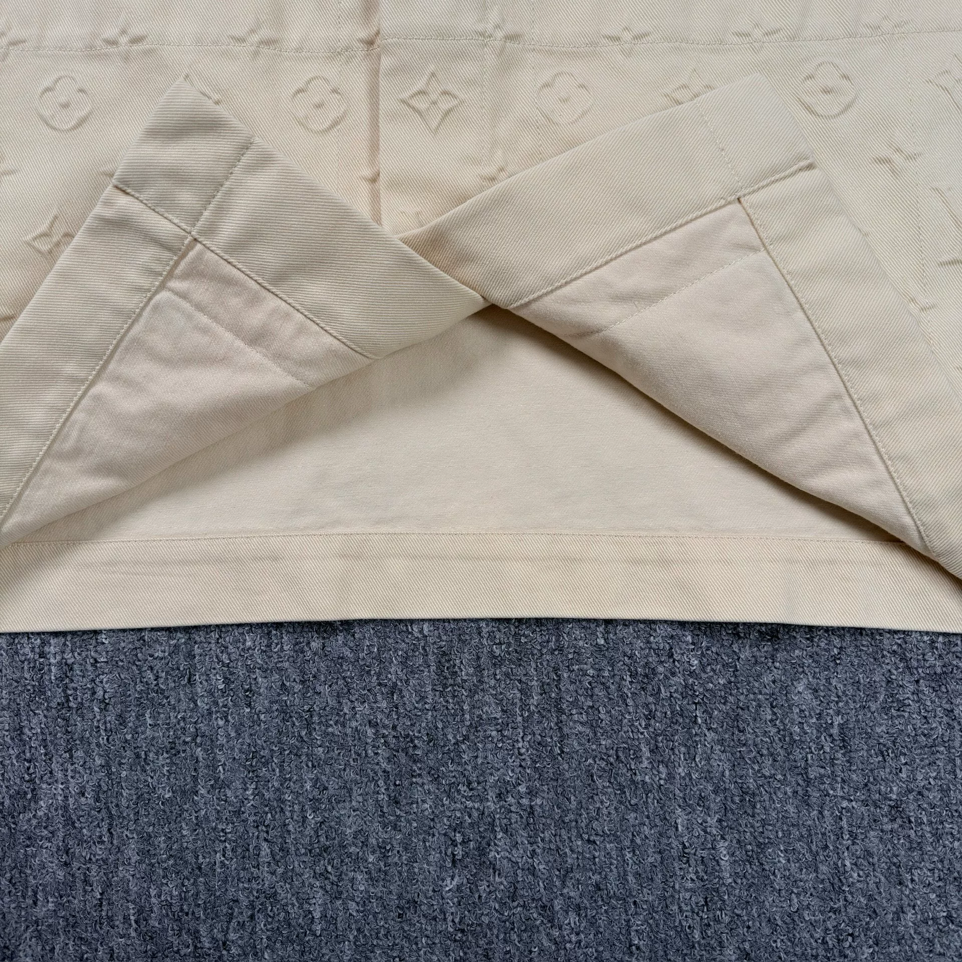 Louis Vuitton Beige All-Over Print Shirt — back