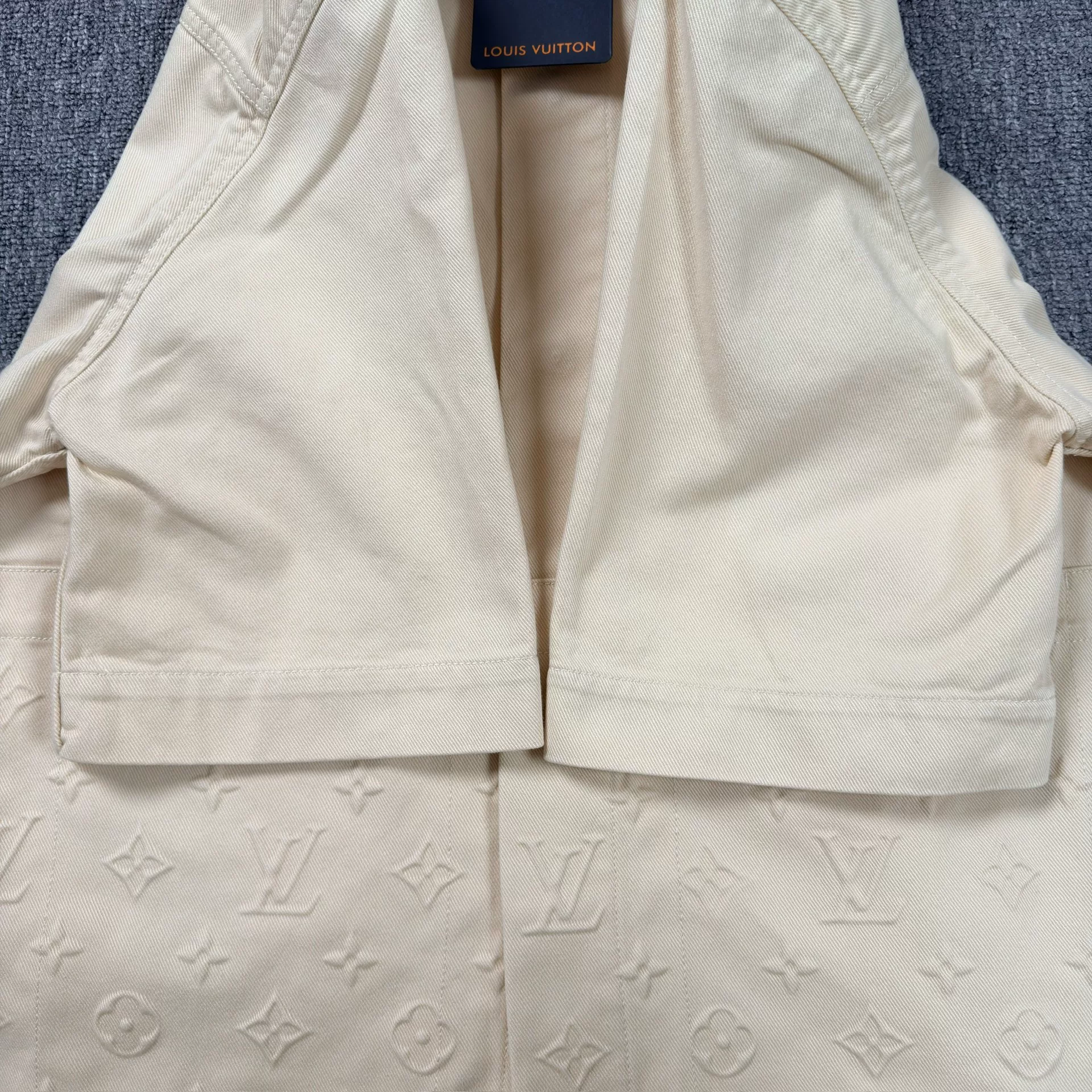 Louis Vuitton Beige All-Over Print Shirt — detail