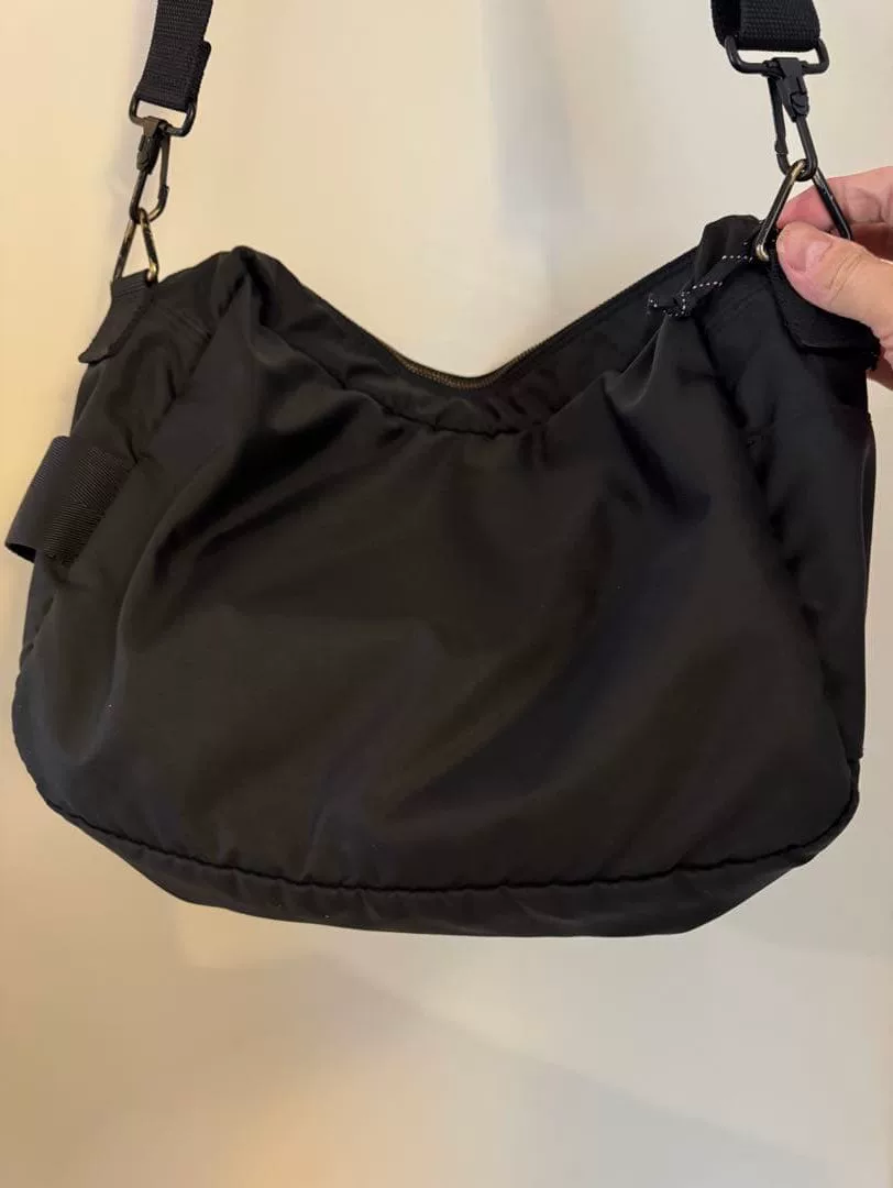 PORTER Force M Black Crossbody Bag — front