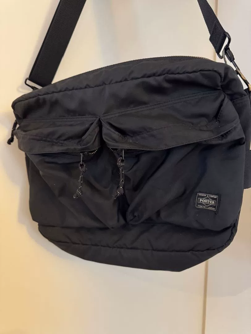 PORTER Force M Black Crossbody Bag