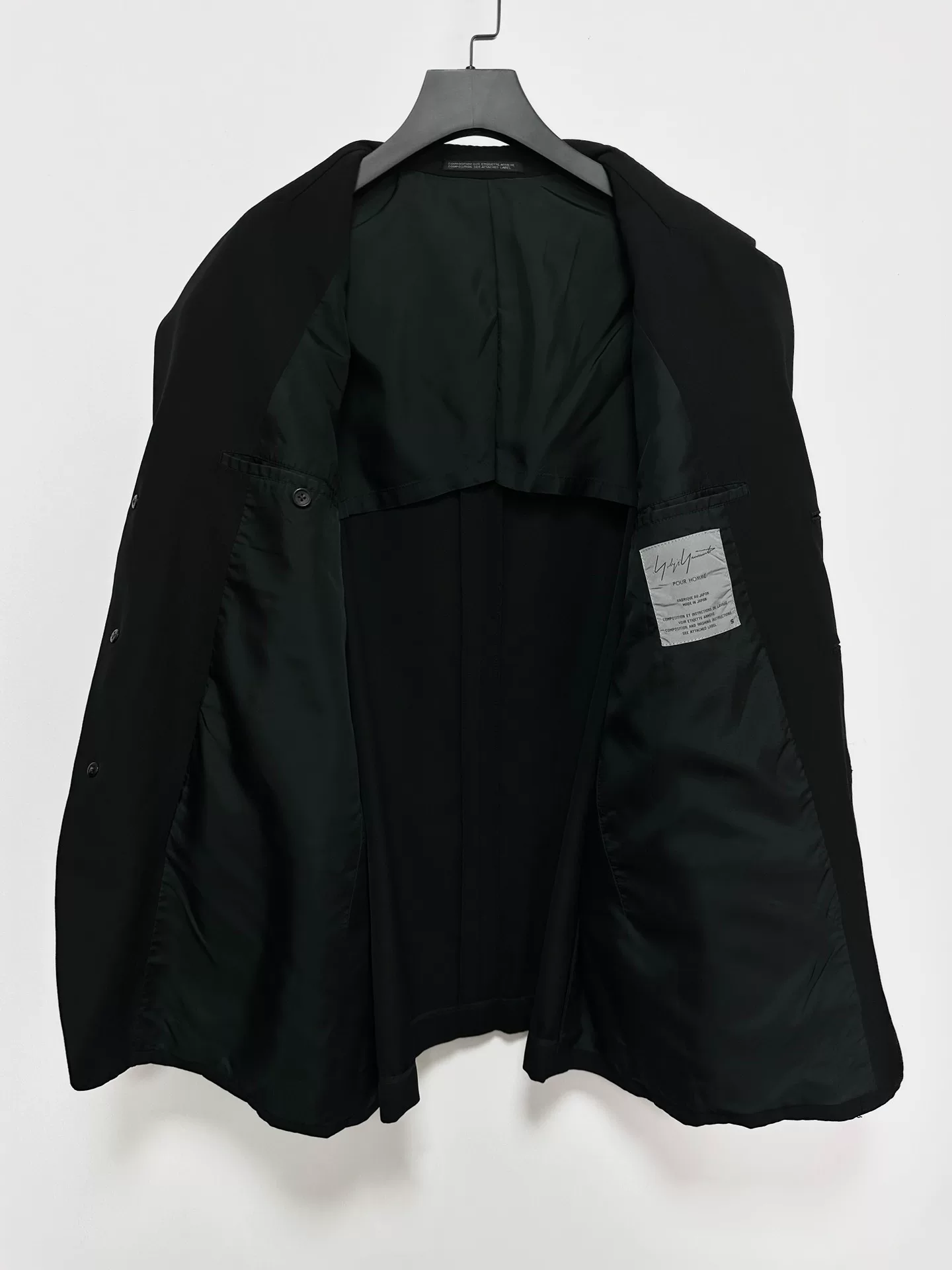Yohji Yamamoto 93SS Slogan Show Coat — back
