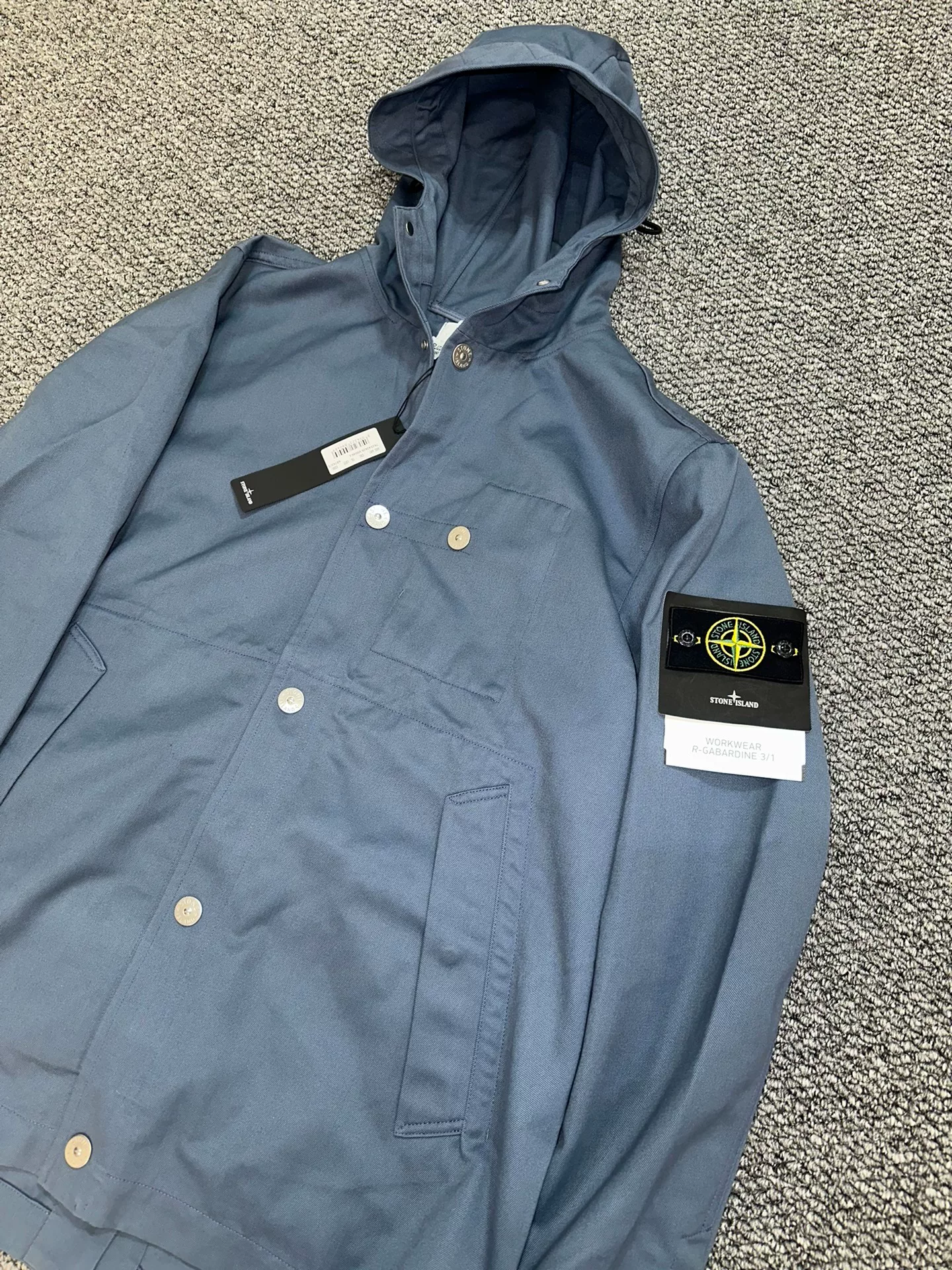 Stone Island Twill Haze Blue Jacket — front