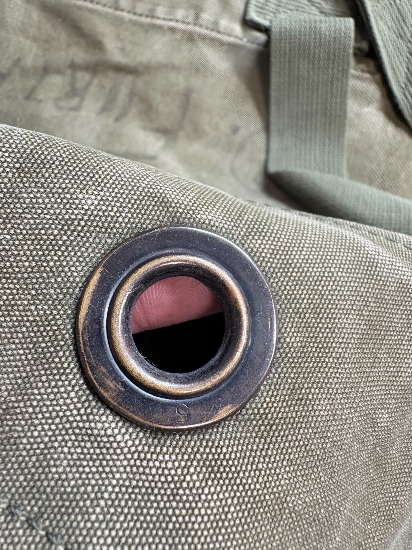 OLD PARK Military Patchwork Jacket — label