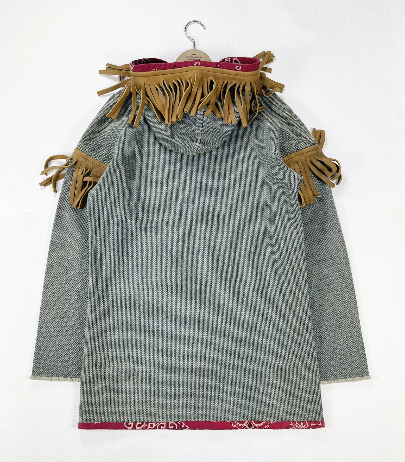 Visvim ICT Coat Indigo Deerskin Fringe — front