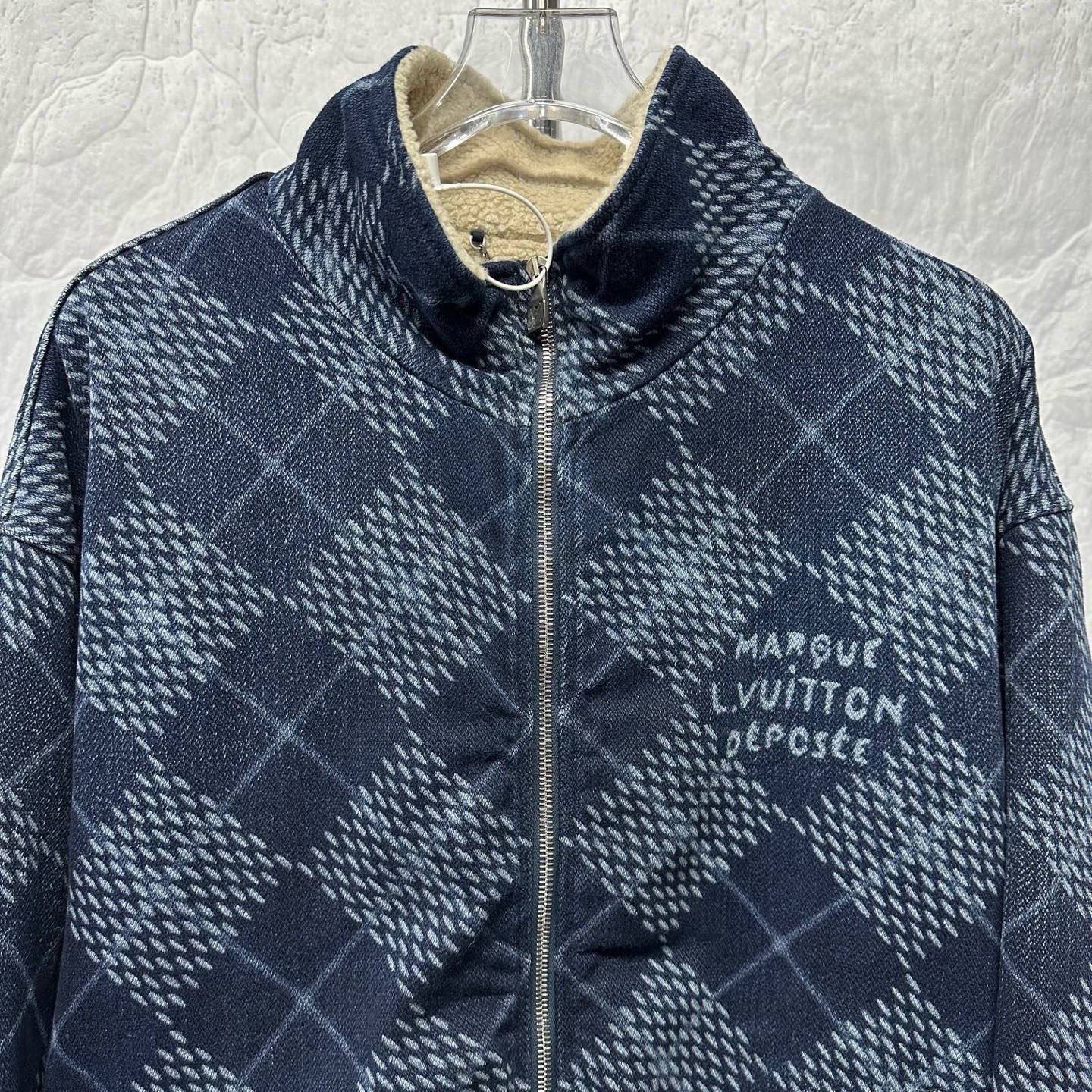 Louis Vuitton Shearling Denim Jacket — detail