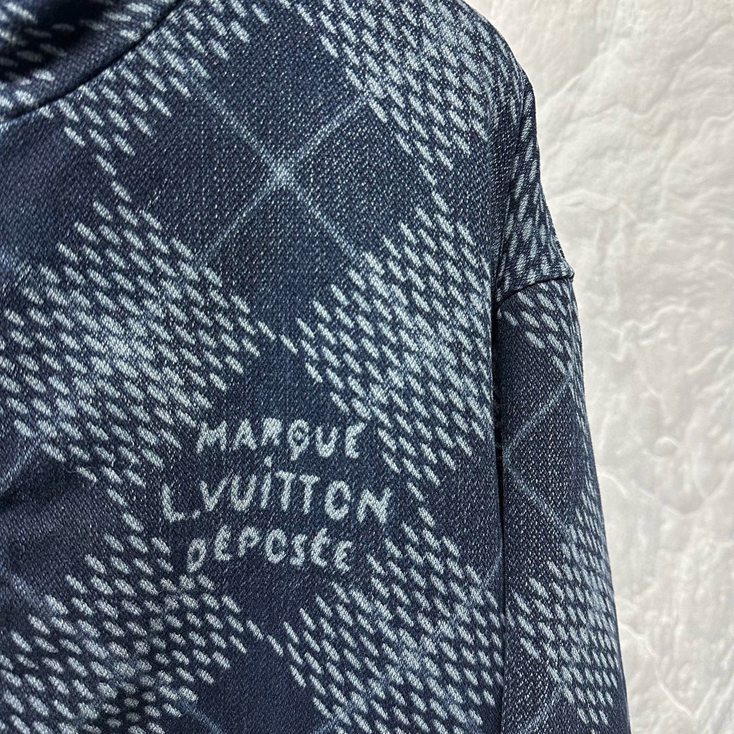 Louis Vuitton Shearling Denim Jacket — back