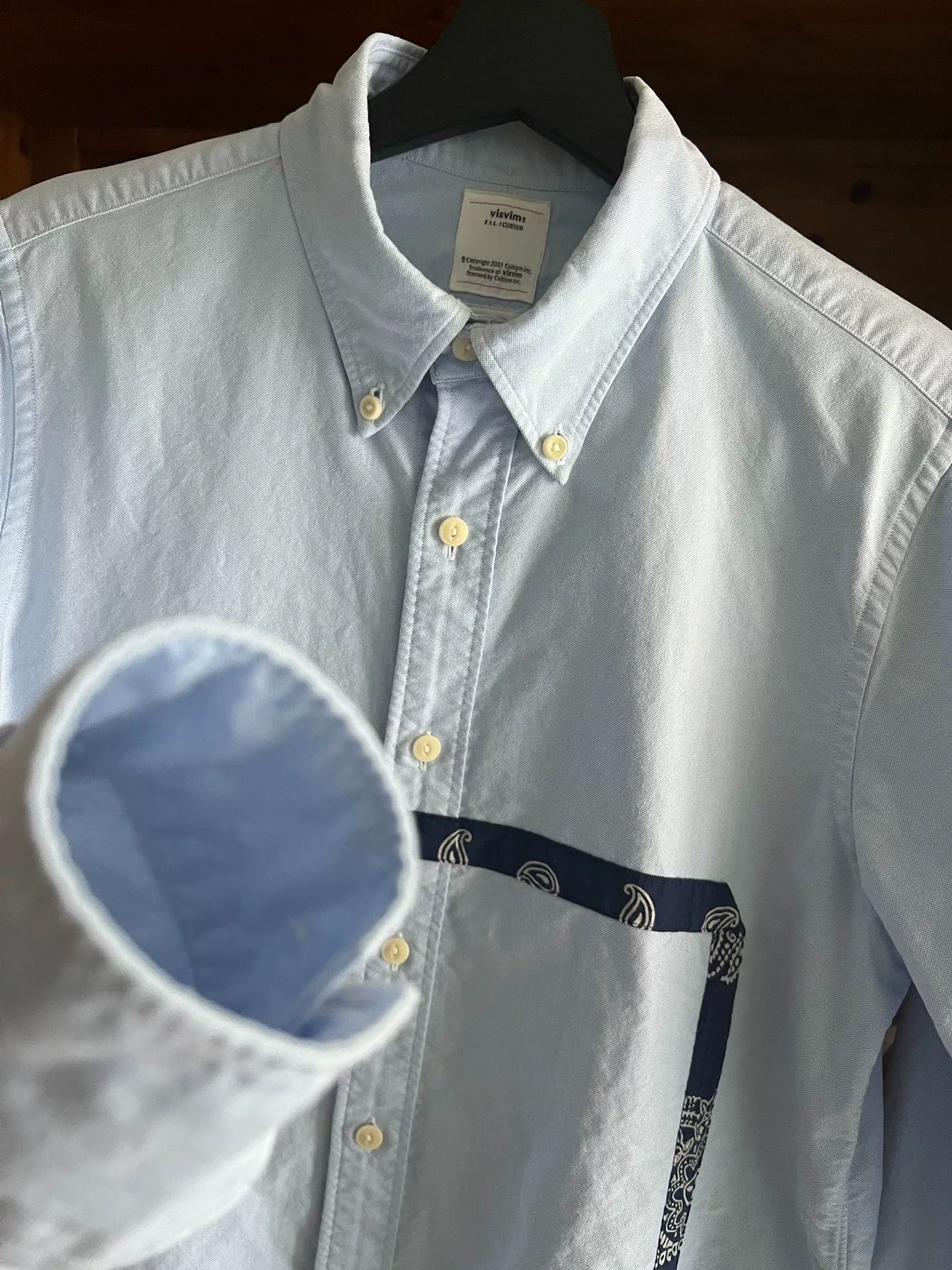 visvim 2018 Indigo Paisley Long Sleeve Shirt — back