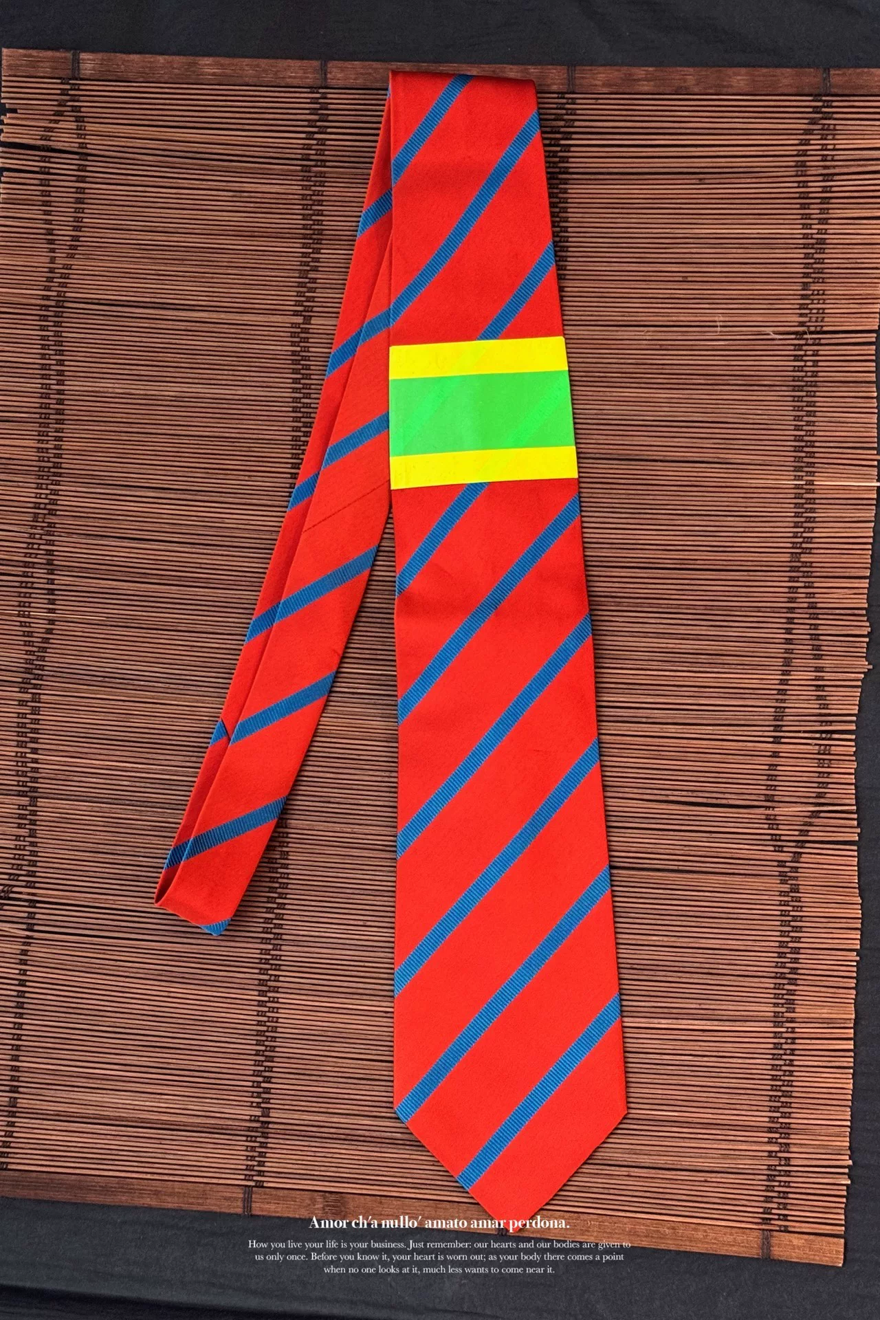Yohji Yamamoto 90s Sapeur Silk Tie — label