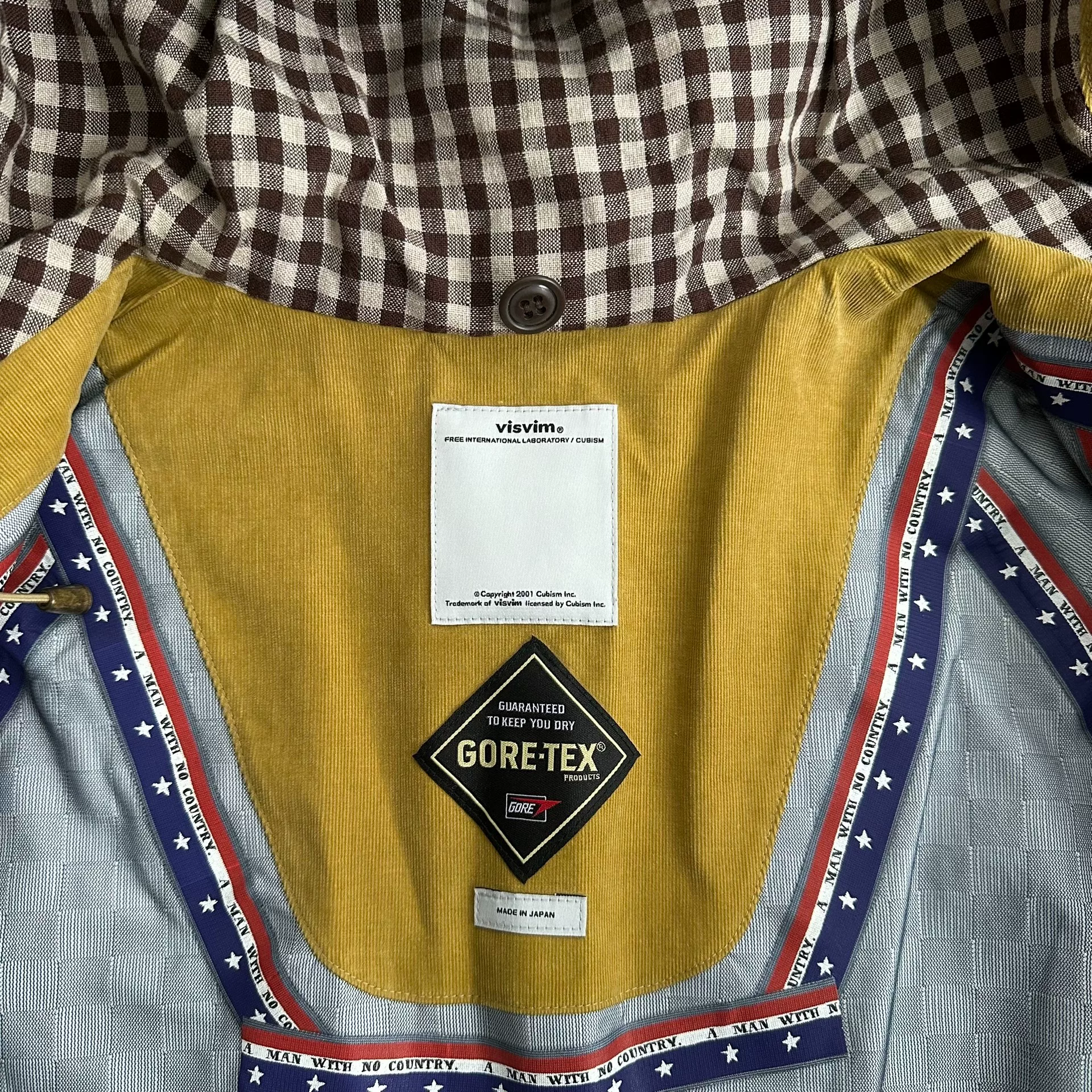 visvim 13AW Gore-Tex Corduroy Jacket — label