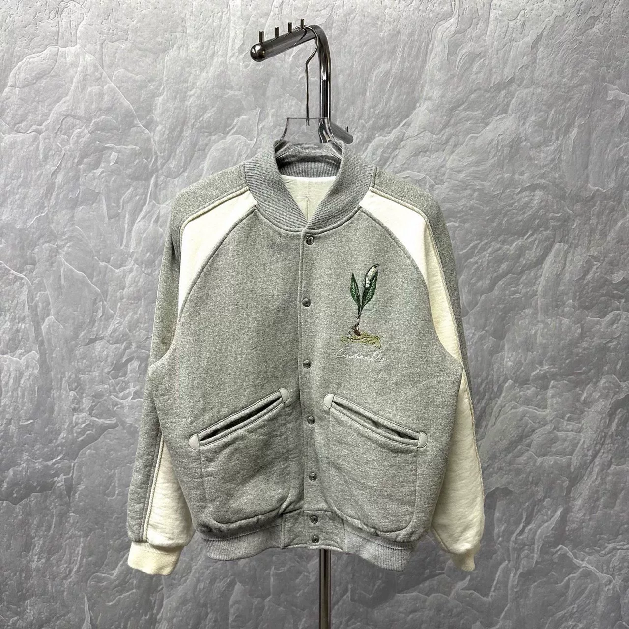 DIOR SS24 Lily of the Valley Baseball Jacket