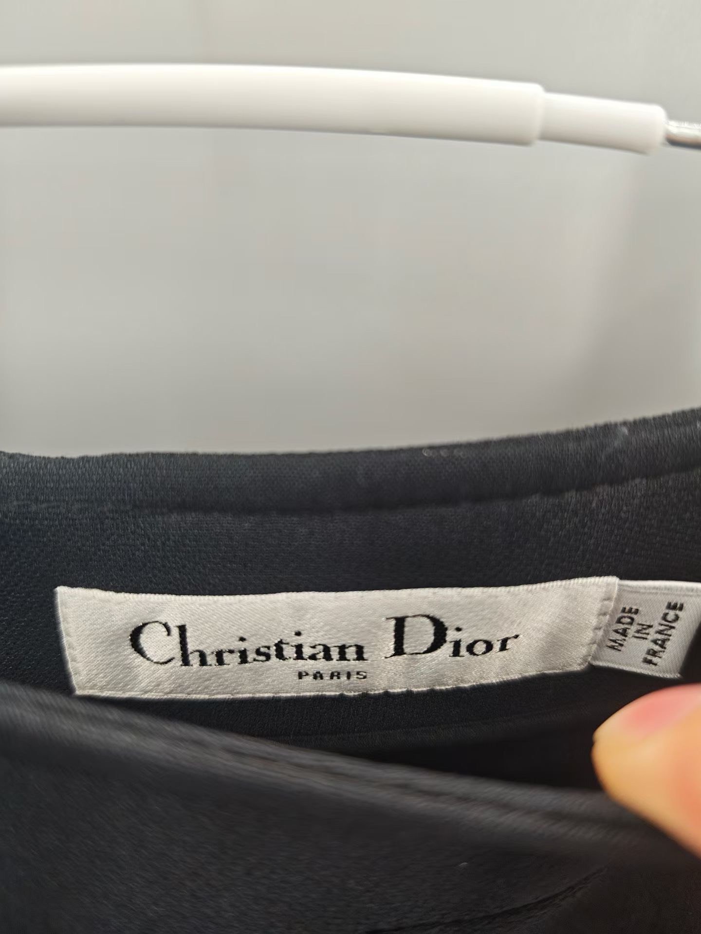 Dior Silk Wool Black Mini Skirt CD Buckle — detail