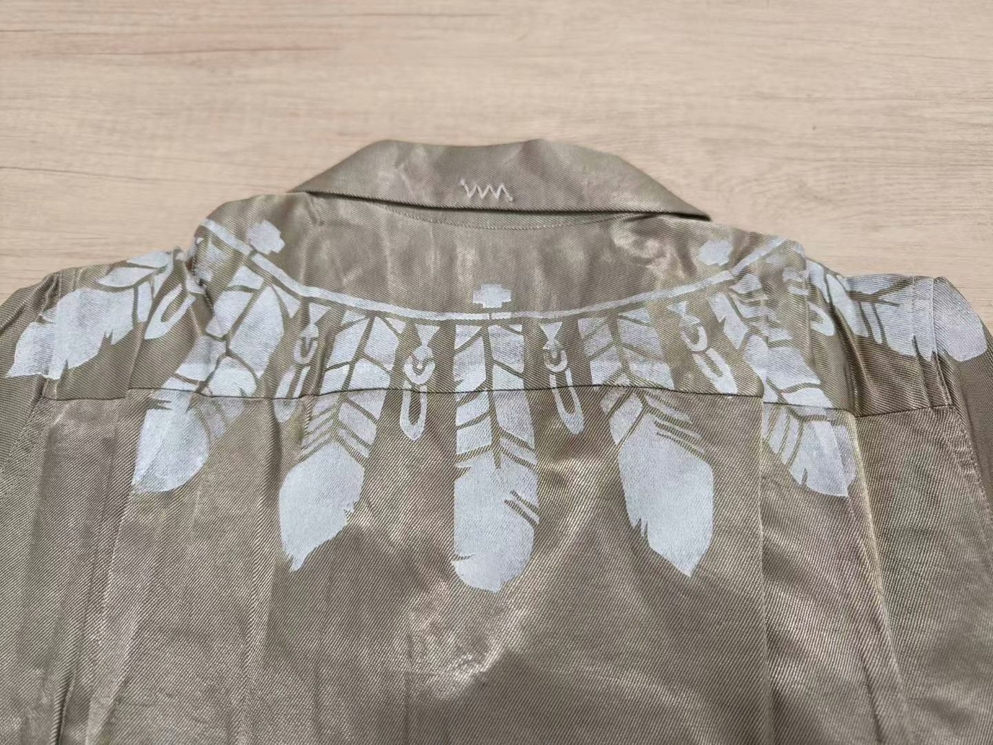 visvim 19SS SPOT FREE EDGE SHIRT S/S FEATHERS — label