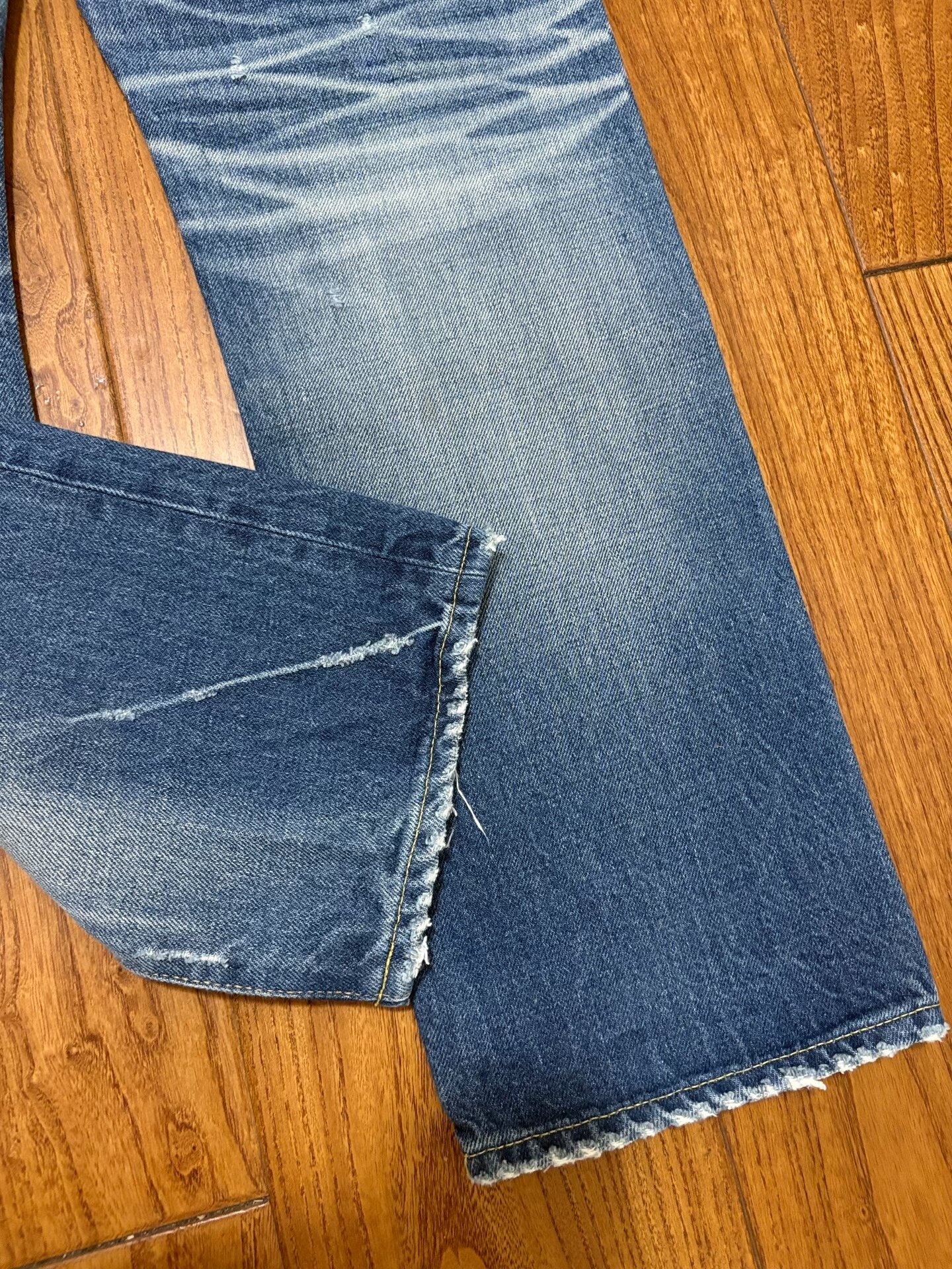 Denim by Vanquish & Fragment Washed Distressed Jeans — detail