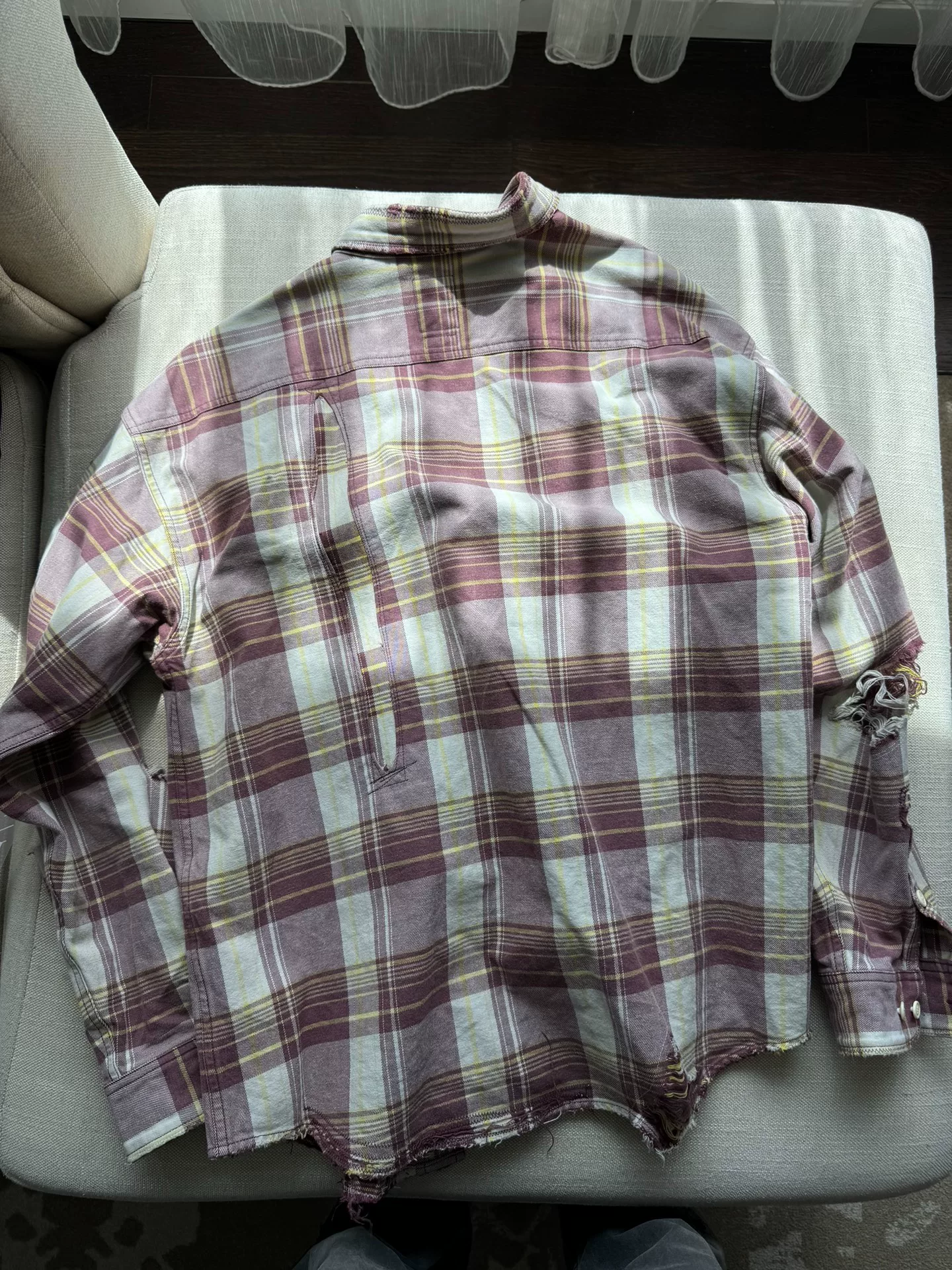 VISVIM 21AW LUMBER CHECK L/S CRASH — front